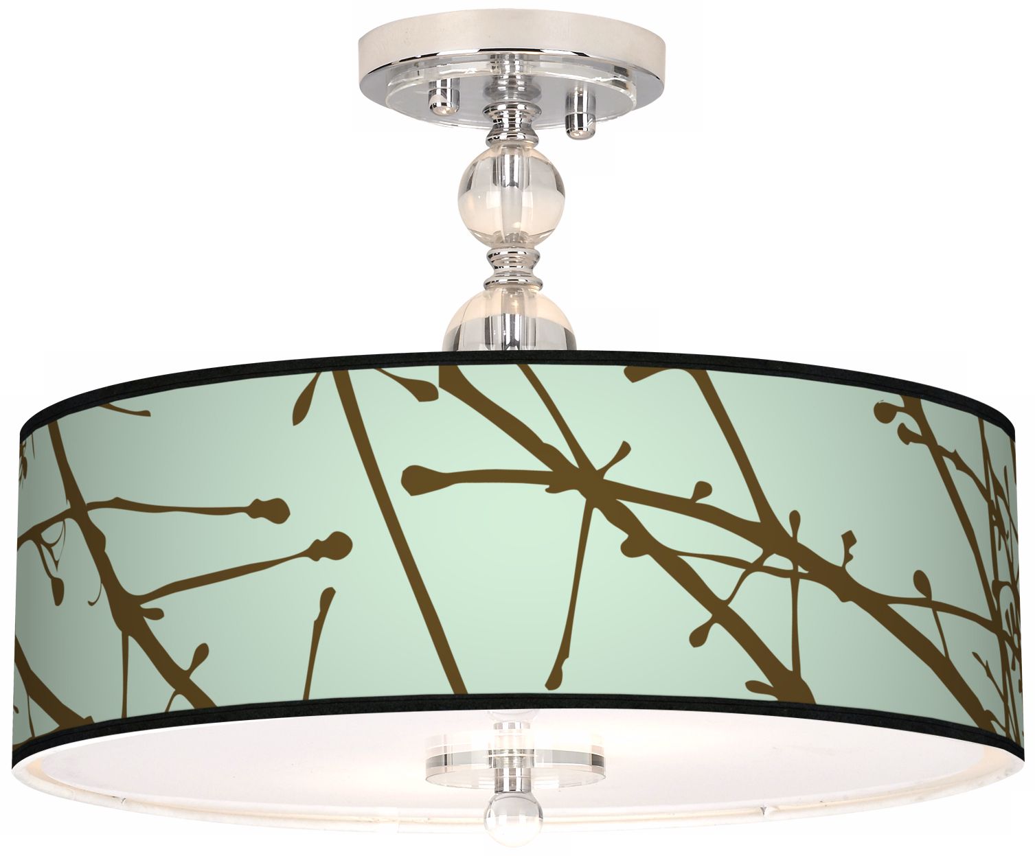 Stacy Garcia Calligraphy Tree Ice 16" Wide Ceiling Light