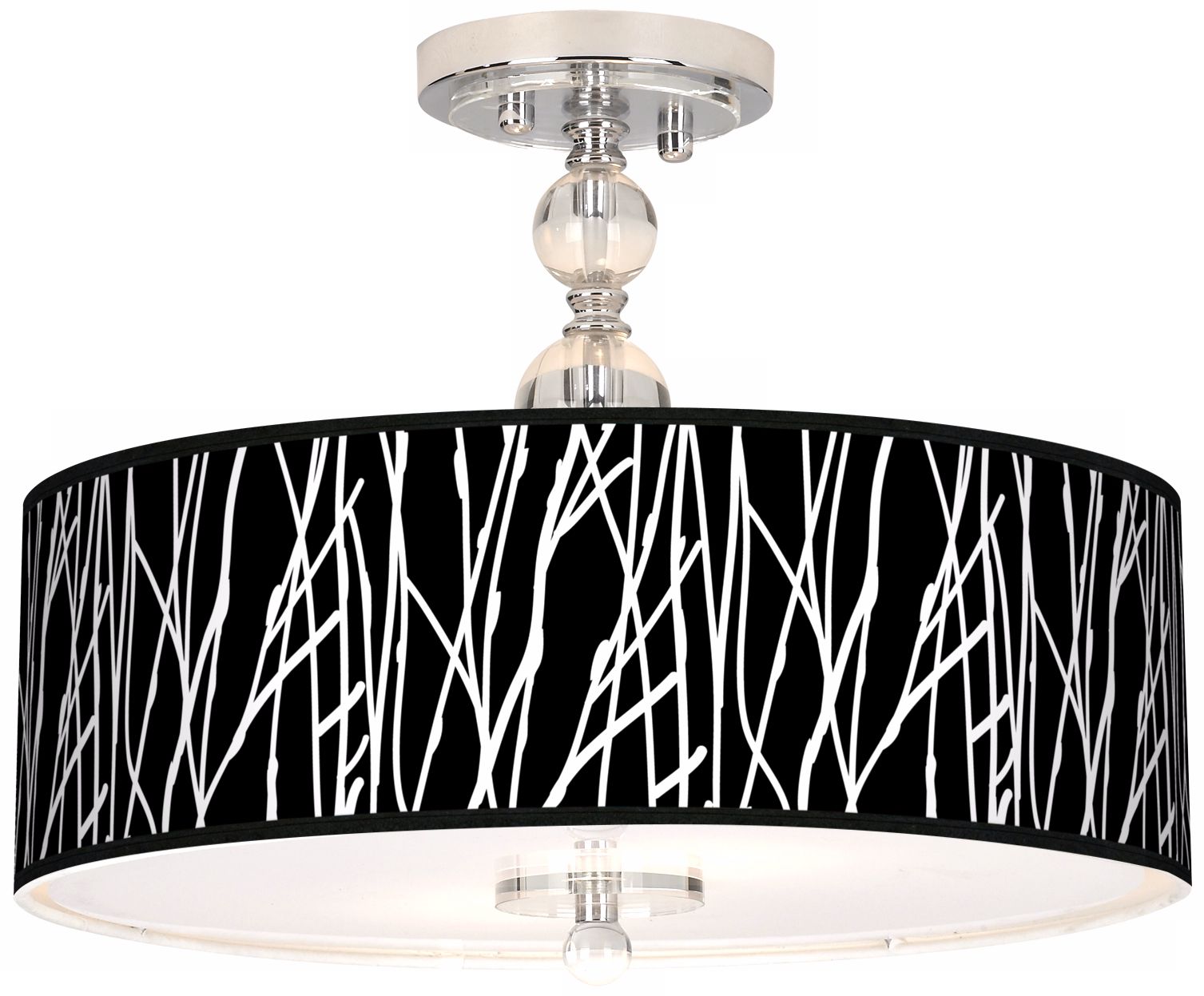 Stacy Garcia Twiggy Black 16" Wide Semi-Flush Ceiling Light