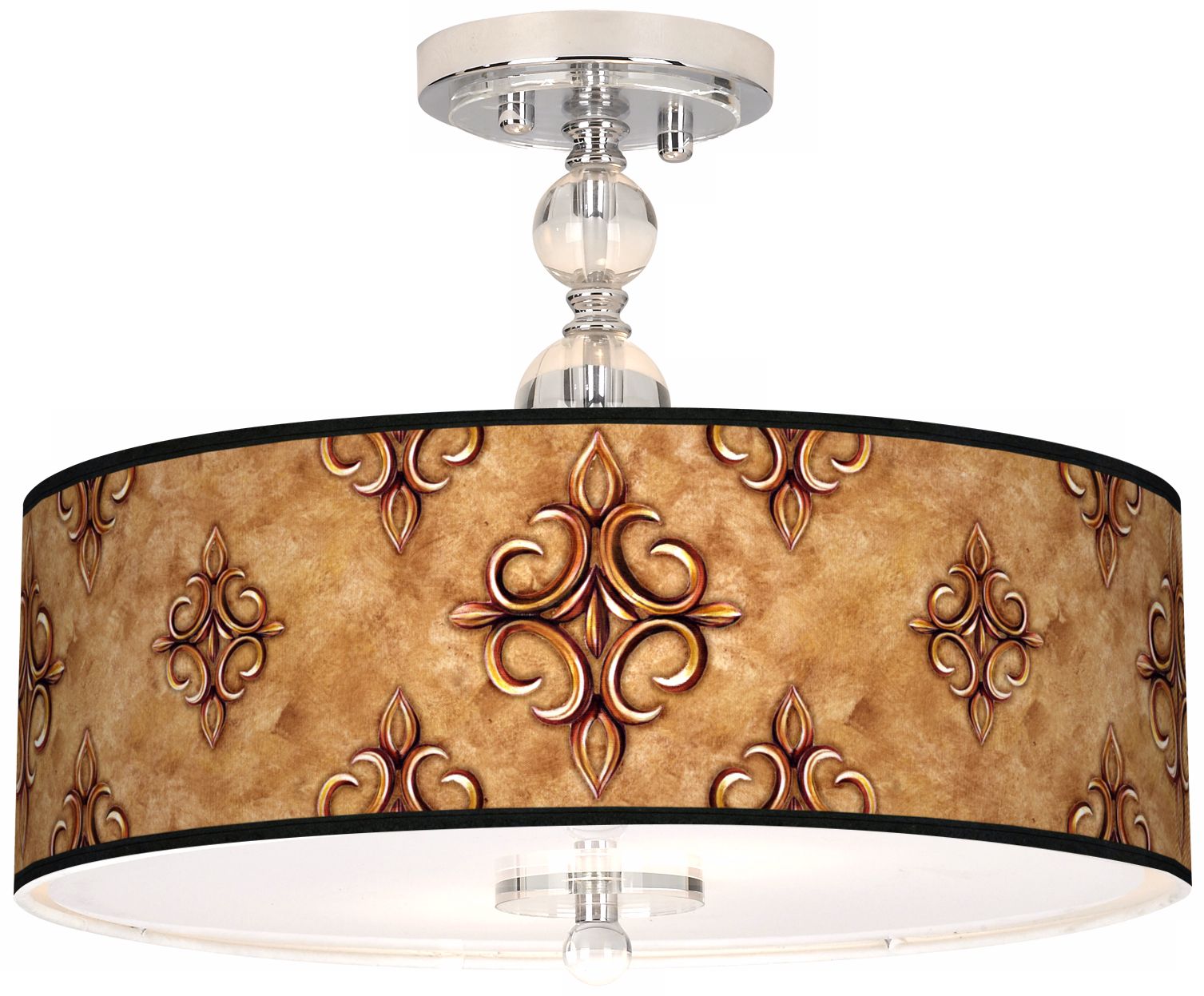 Estate Nutmeg Giclee 16" Wide Semi-Flush Ceiling Light