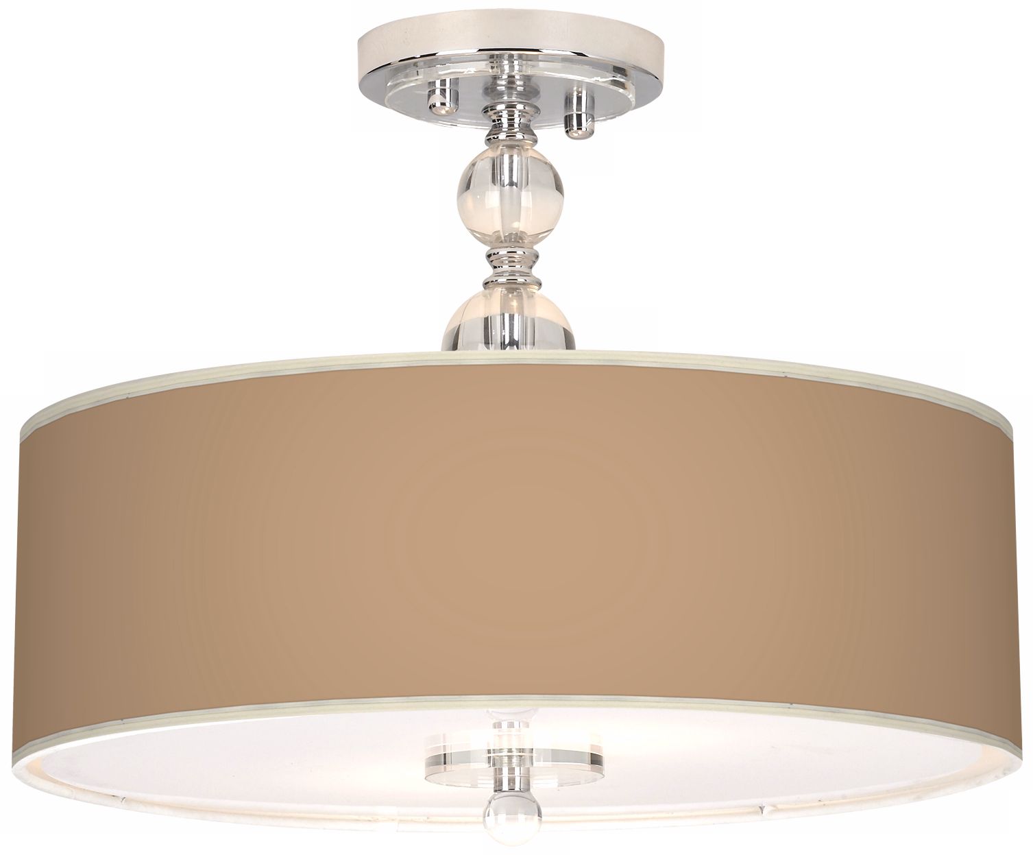 Mesa Tan Giclee 16" Wide Semi-Flush Ceiling Light