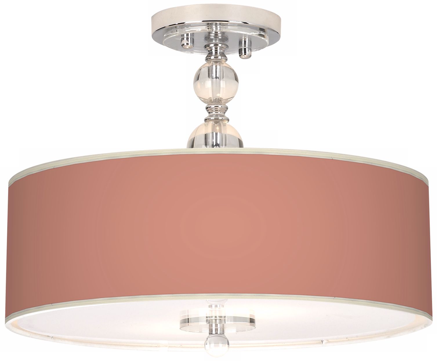 Constant Coral Giclee 16" Wide Semi-Flush Ceiling Light