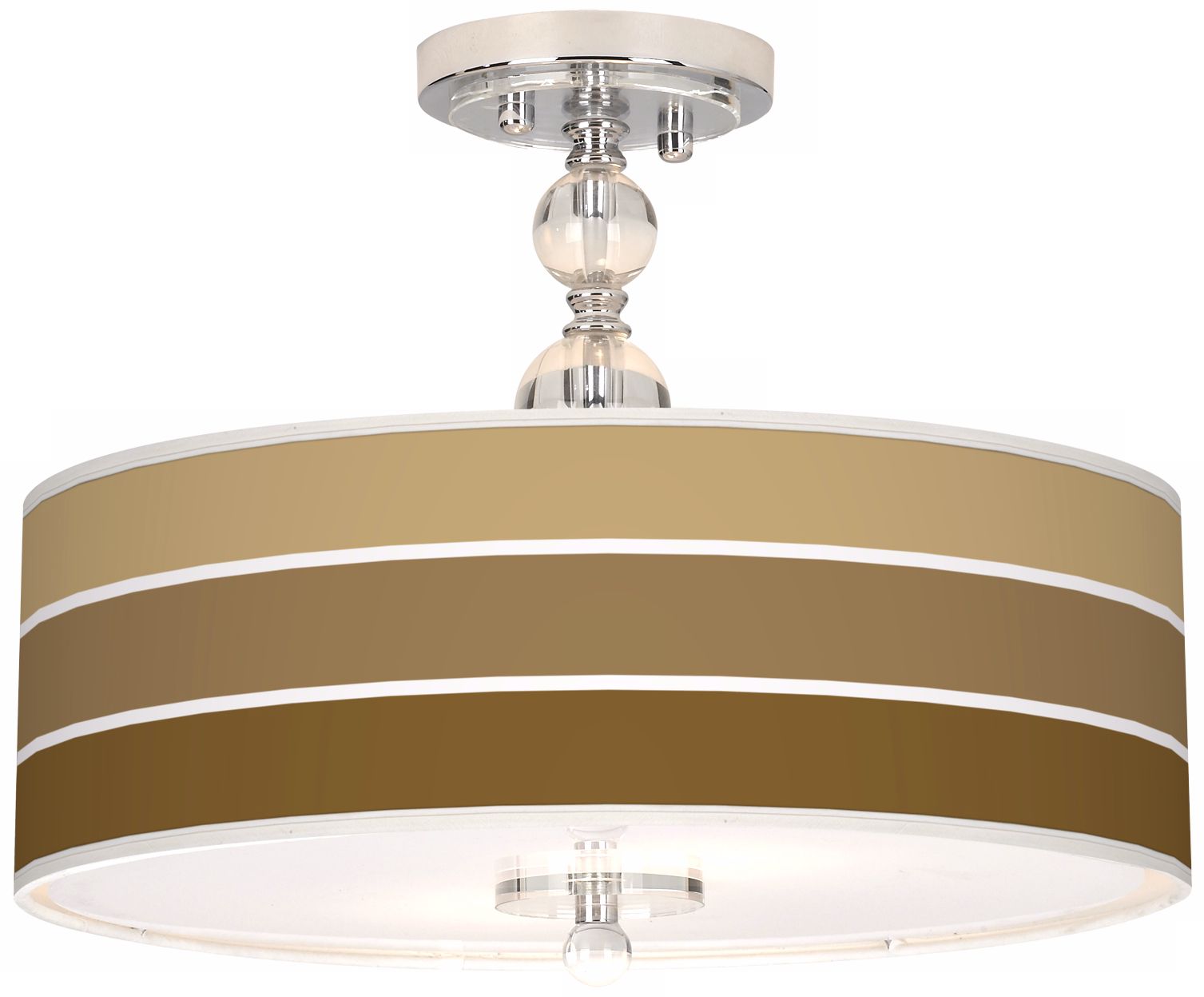 Tones Of Chestnut Giclee 16" Wide Semi-Flush Ceiling Light