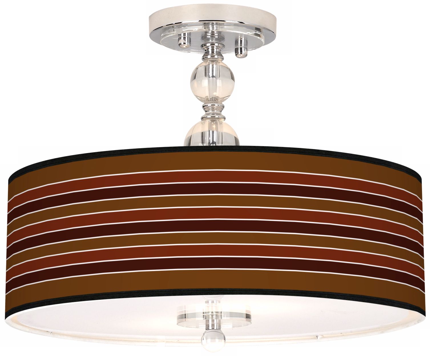 Tones Of Sienna Giclee 16" Wide Semi-Flush Ceiling Light