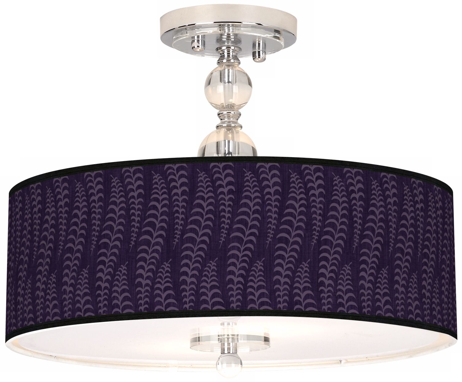Stacy Garcia Fancy Fern Rich Plum 16" Wide Ceiling Light