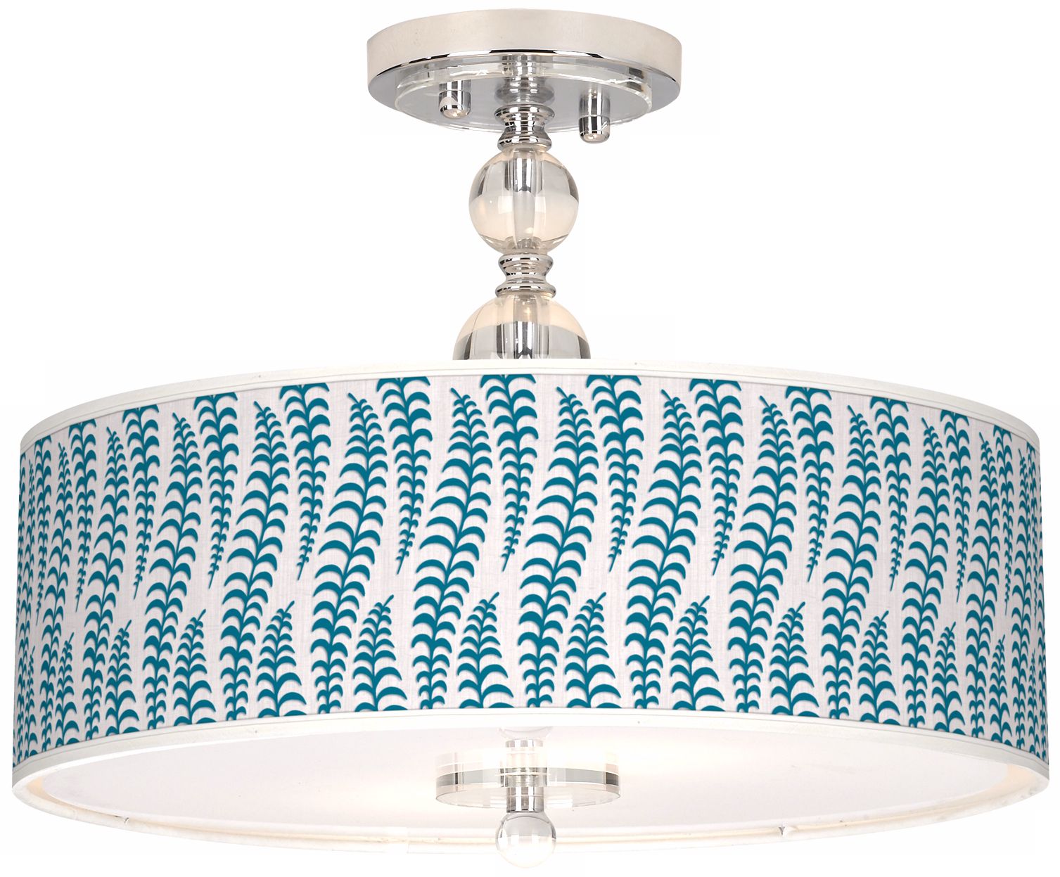 Stacy Garcia Fancy Fern Peacock 16" Semi-Flush Ceiling Light