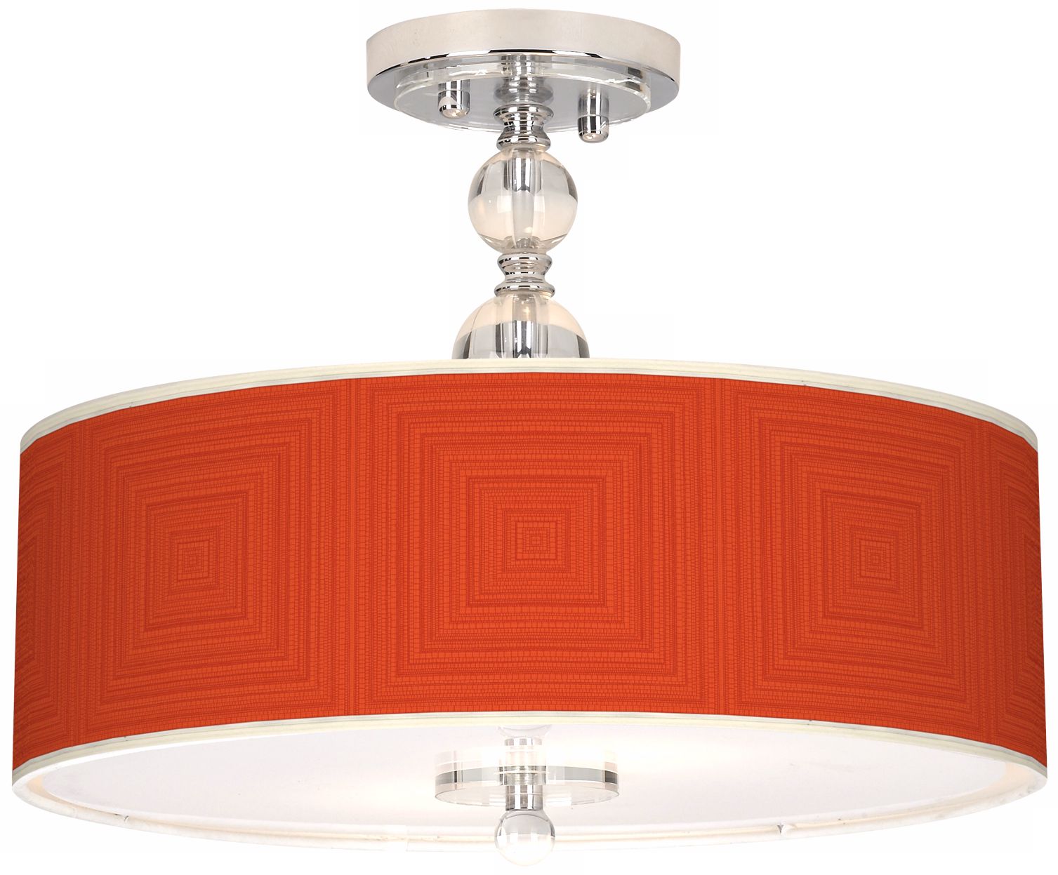 Stacy Garcia Crackled Square Coral 16" Wide Ceiling Light