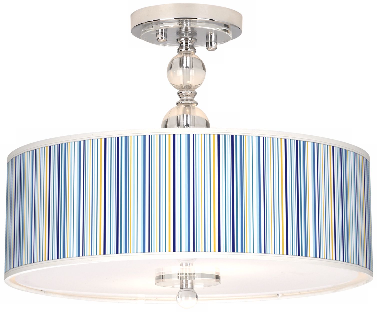 Stacy Garcia Cabana Stripe 16" Wide Semi-Flush Ceiling Light
