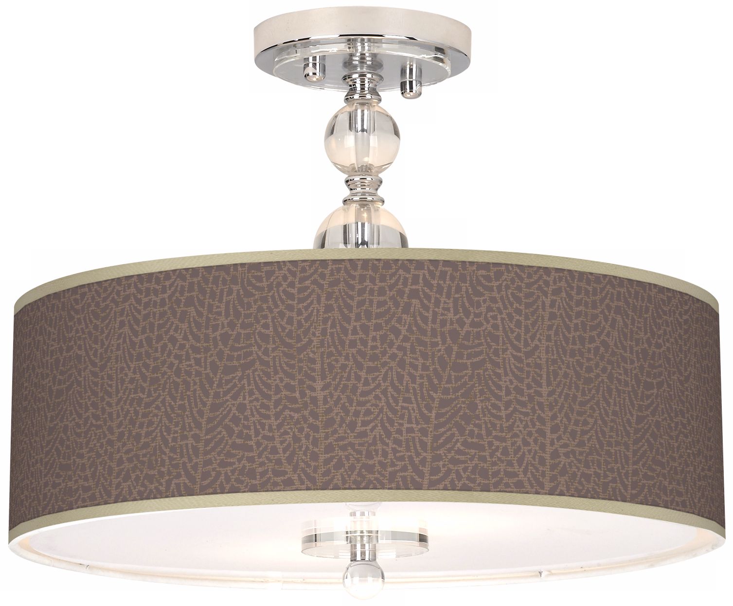 Stacy Garcia Seafan Taupe 16" Wide Semi-Flush Ceiling Light