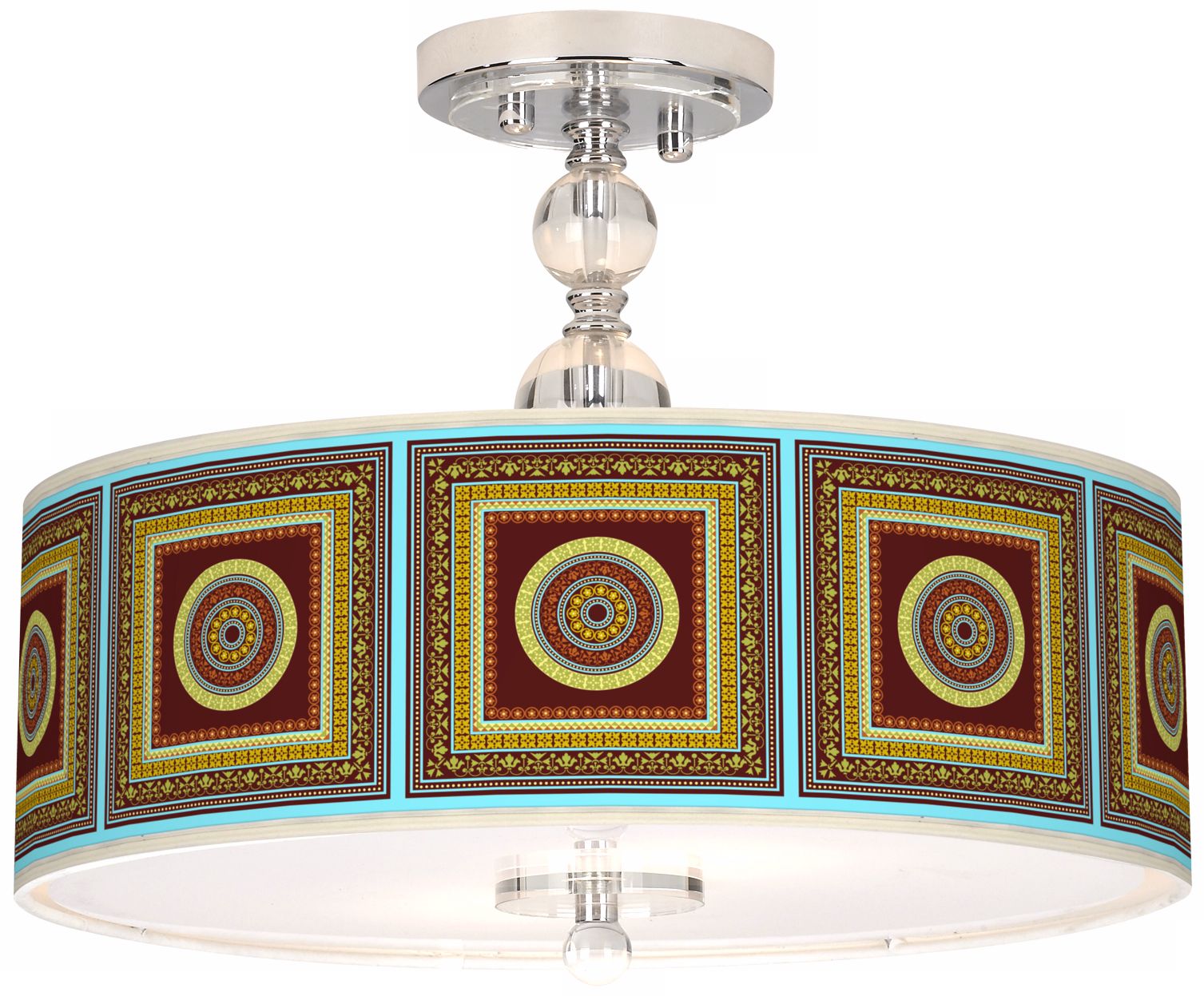 Stacy Garcia Tiber Medallion Garnet 16" Wide Ceiling Light