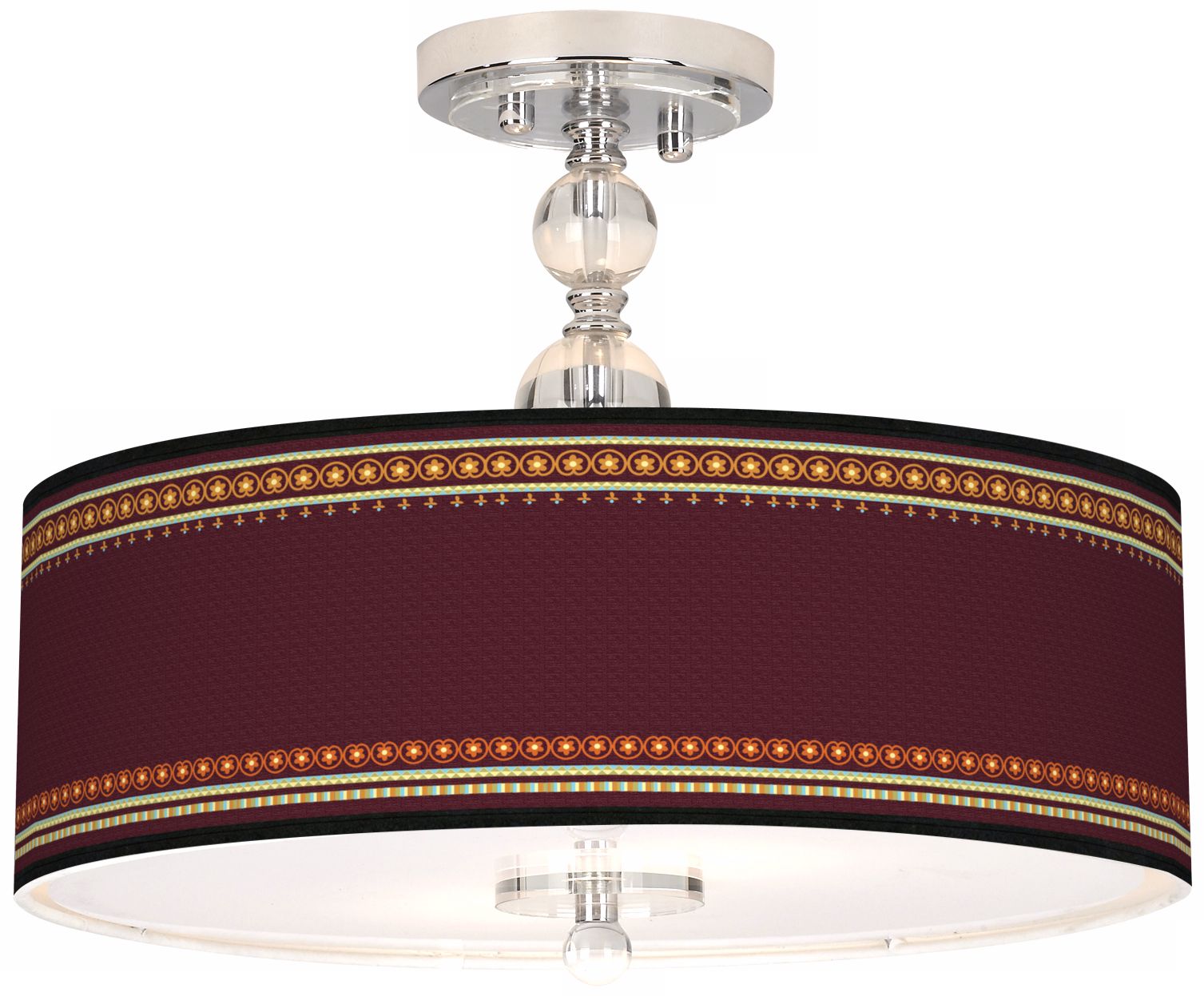 Stacy Garcia Ebro Garnet 16" Wide Semi-Flush Ceiling Light