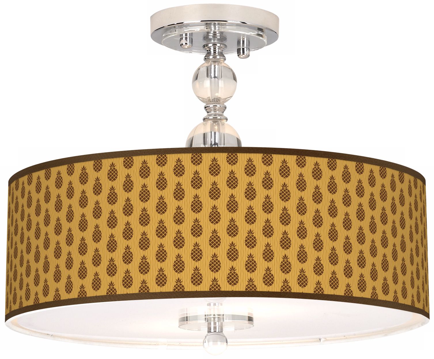 Kathy Ireland Pineapple Passion 16" Semi-Flush Ceiling Light