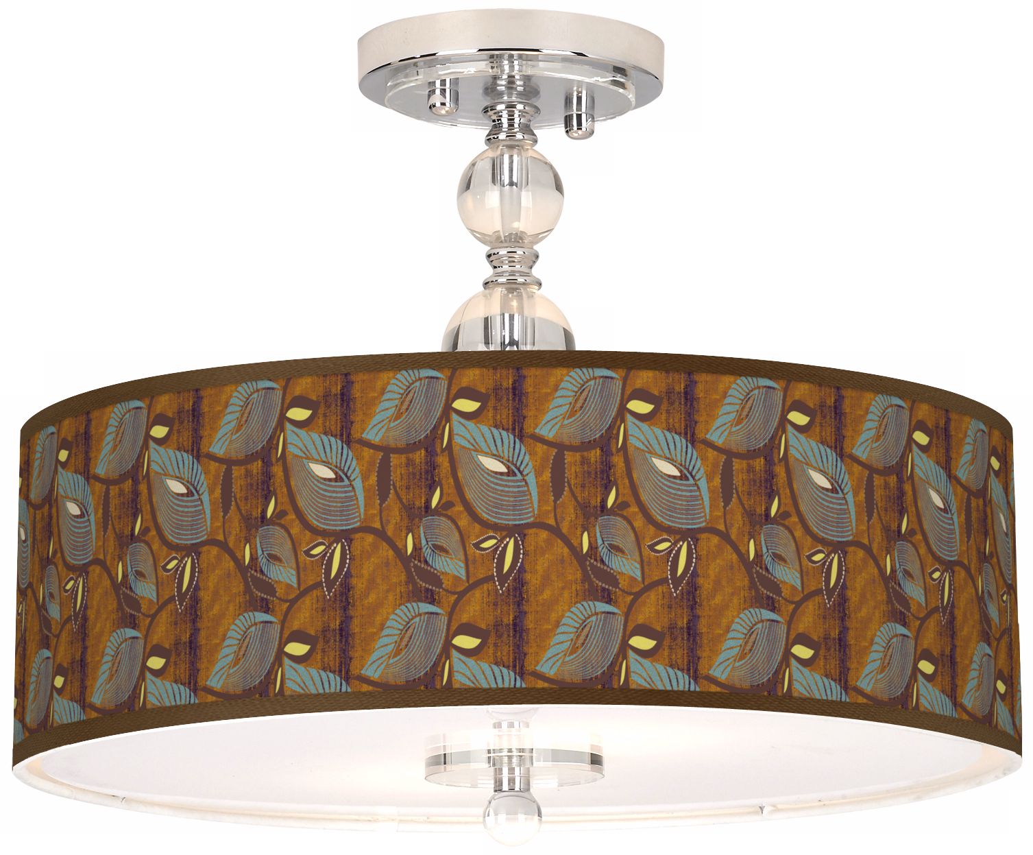 Stacy Garcia Theatric Vine Peacock 16" Wide Ceiling Light
