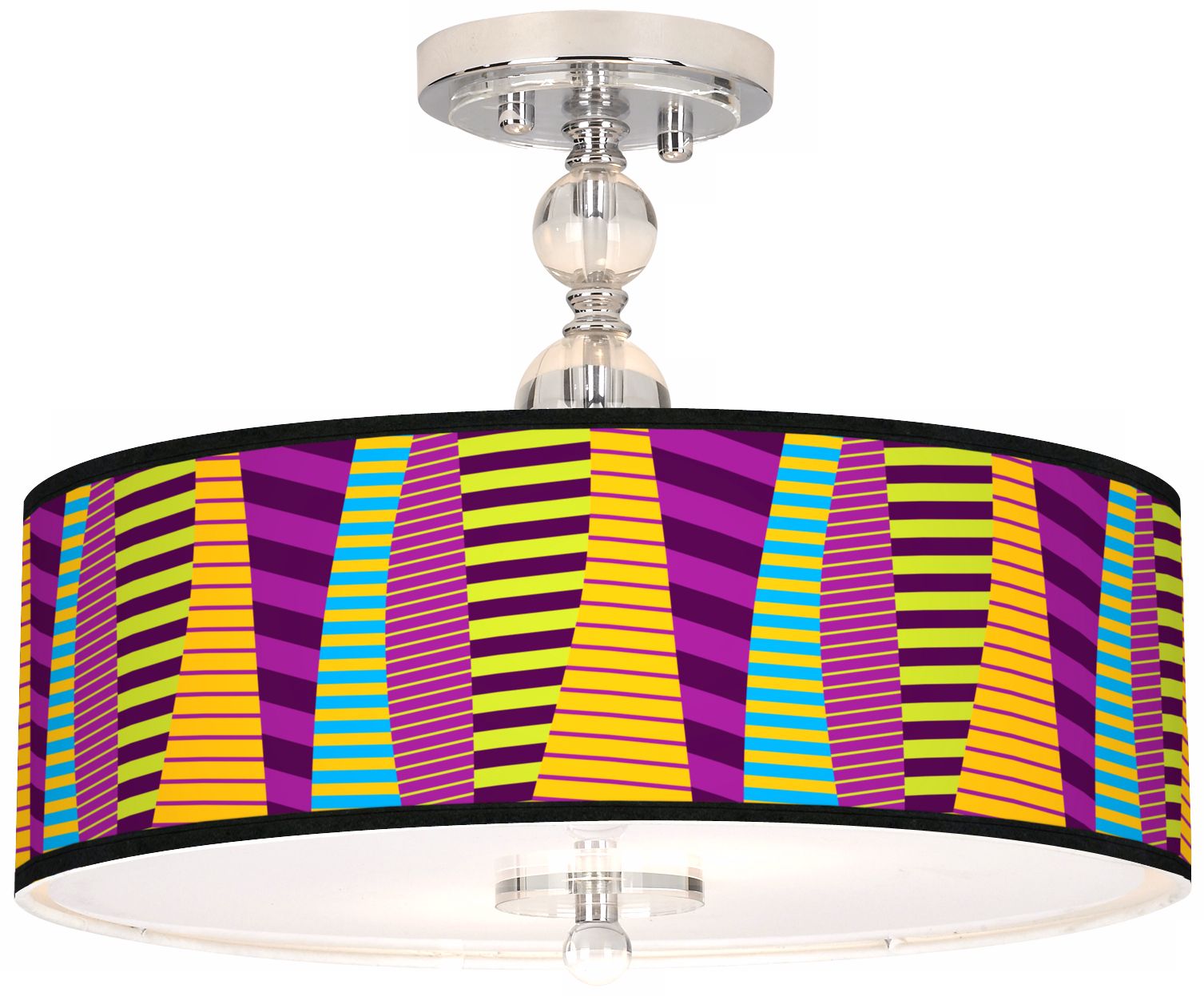 Mambo Giclee 16" Wide Semi-Flush Ceiling Light
