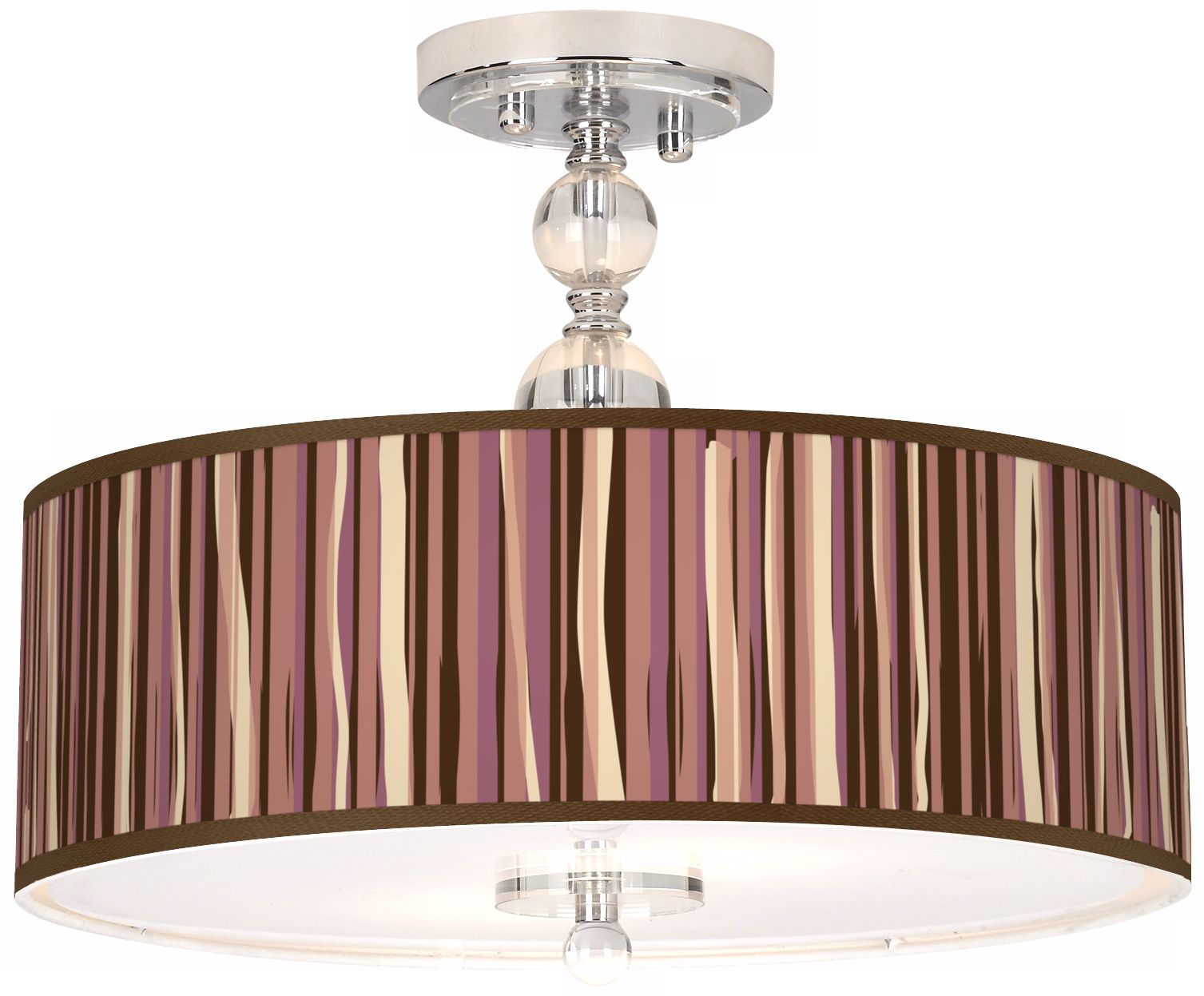 Kalahari Lines Giclee 16" Wide Semi-Flush Ceiling Light