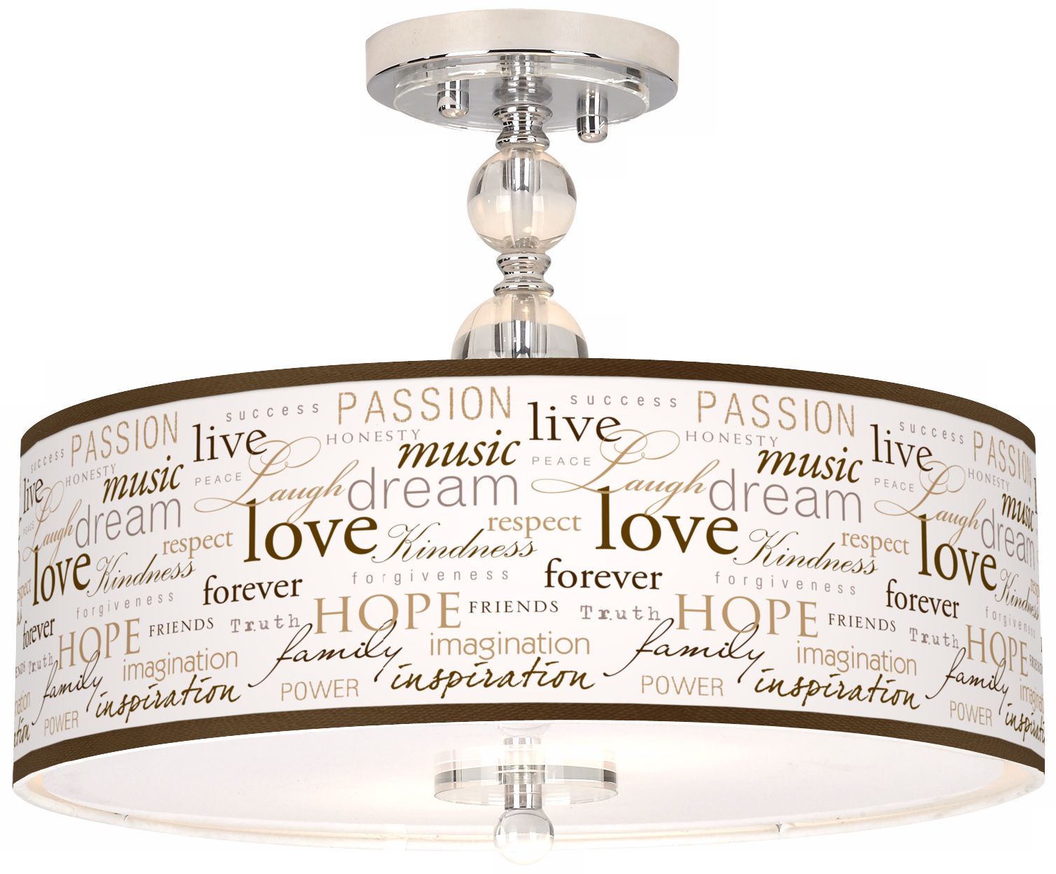 Positivity Giclee 16" Wide Semi-Flush Ceiling Light