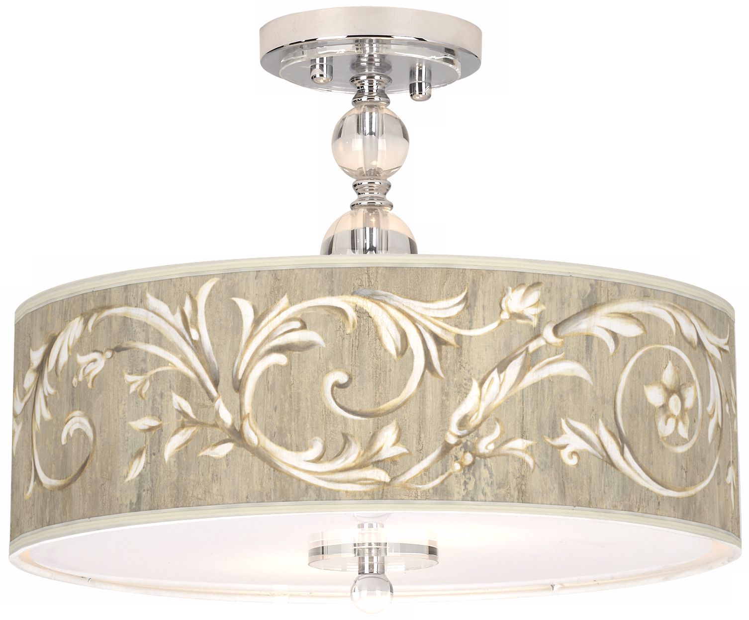 Laurel Court Giclee 16" Wide Semi-Flush Ceiling Light
