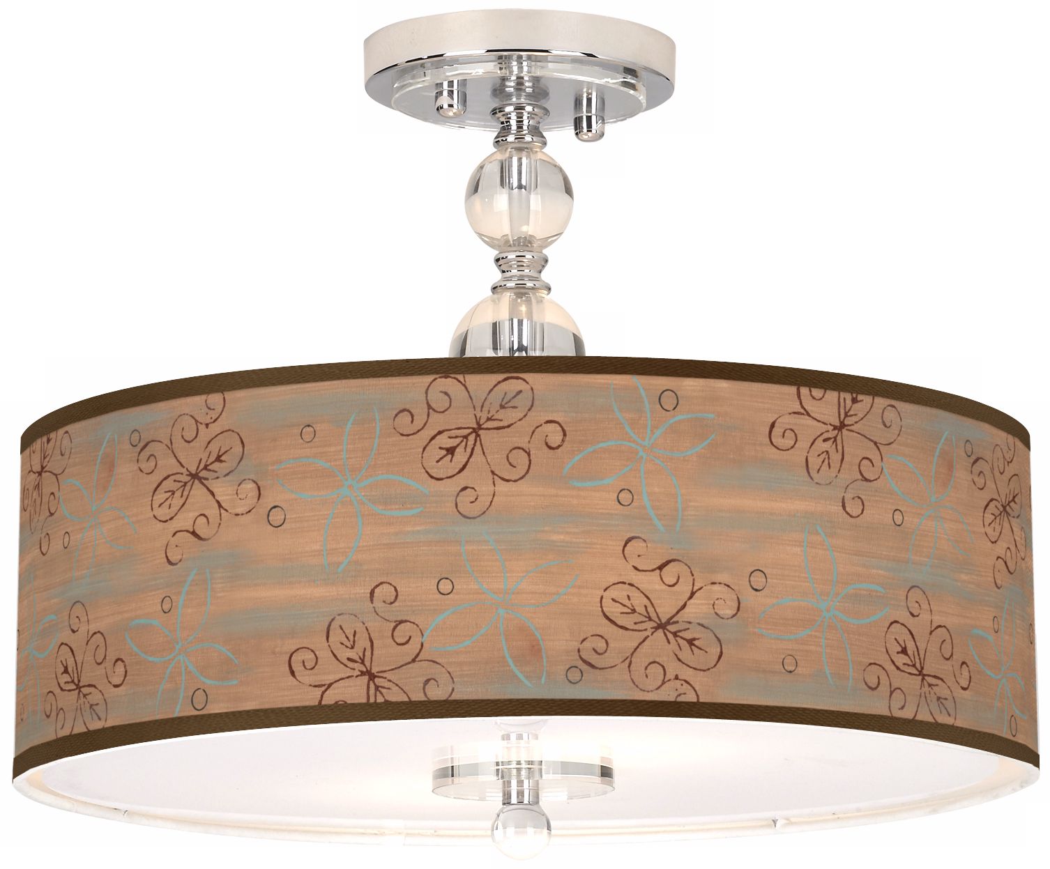 Cedar Lake Giclee 16" Wide Semi-Flush Ceiling Light
