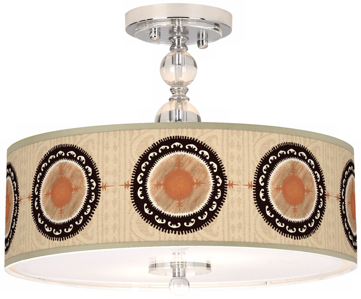Travelers Compass Giclee 16" Wide Semi-Flush Ceiling Light
