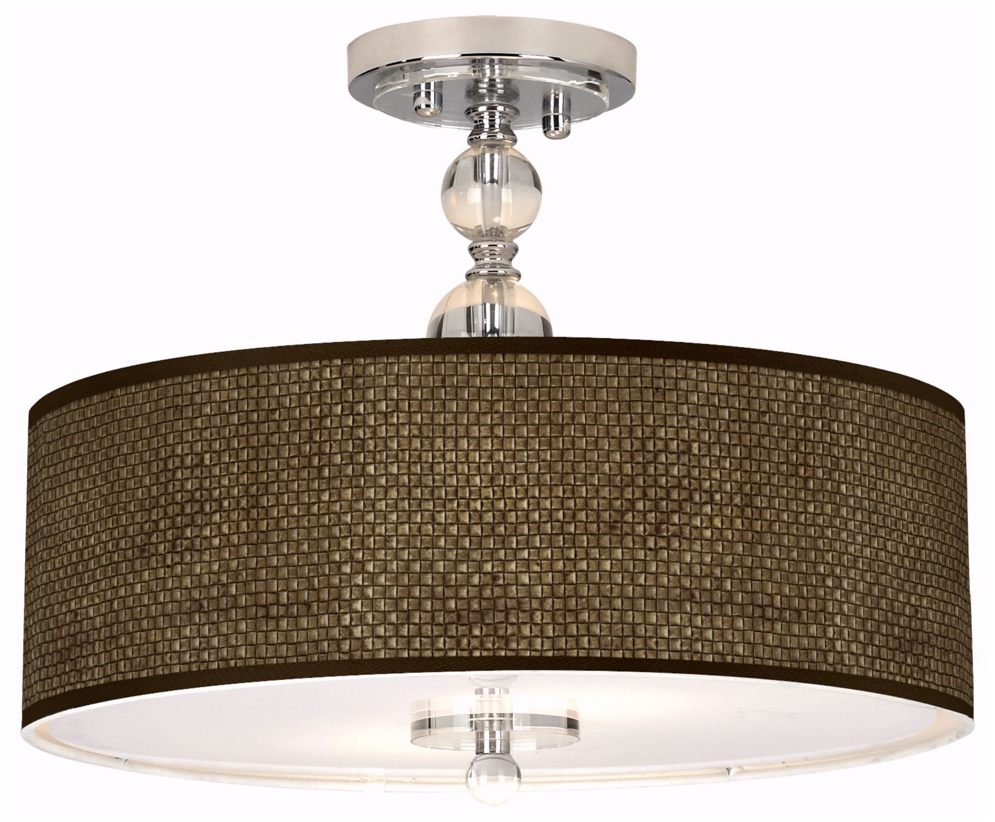 Interweave Giclee 16" Wide Semi-Flush Ceiling Light