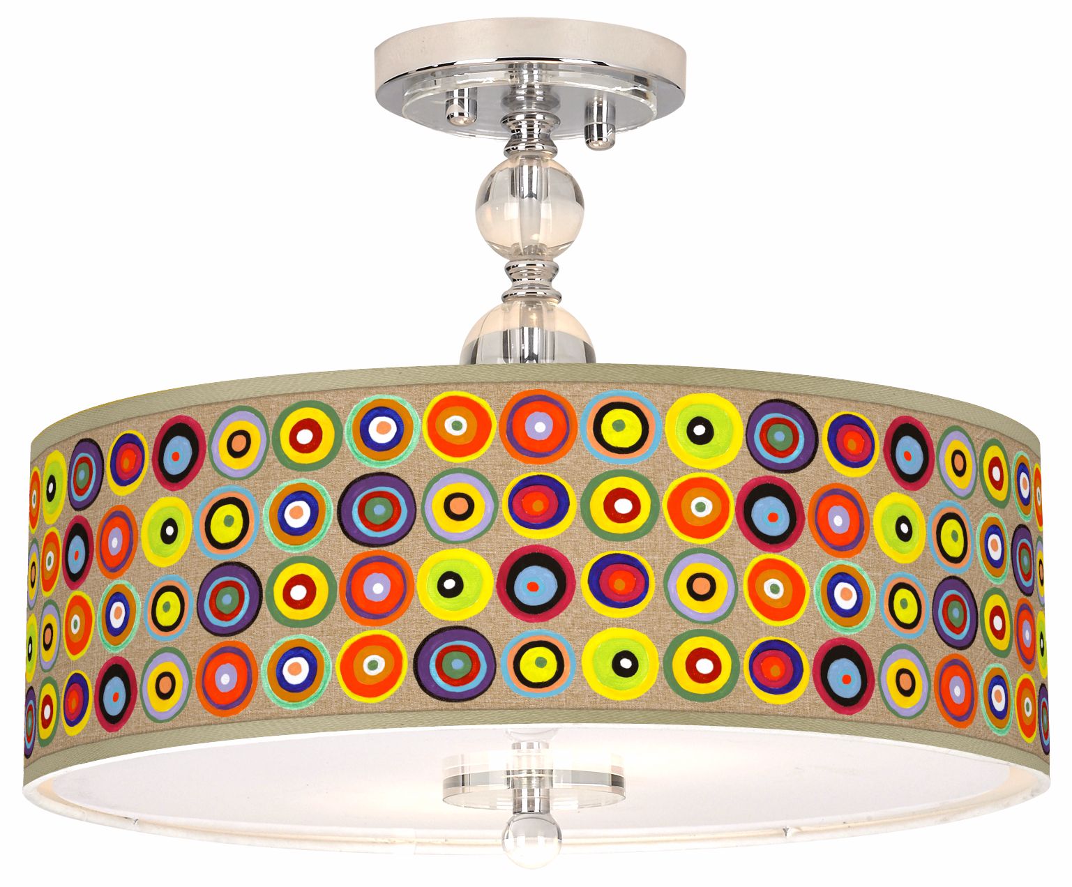 Marbles in the Park Giclee 16" Wide Semi-Flush Ceiling Light