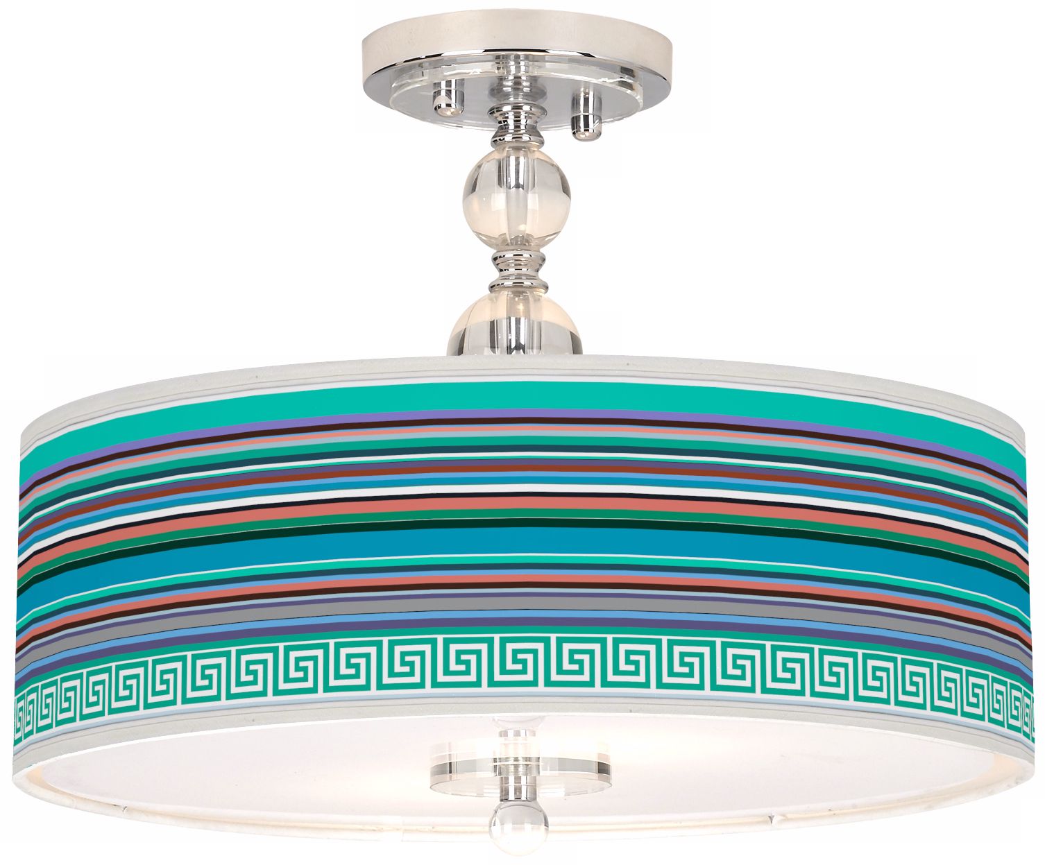 Key West Party Time Giclee 16" Wide Semi-Flush Ceiling Light