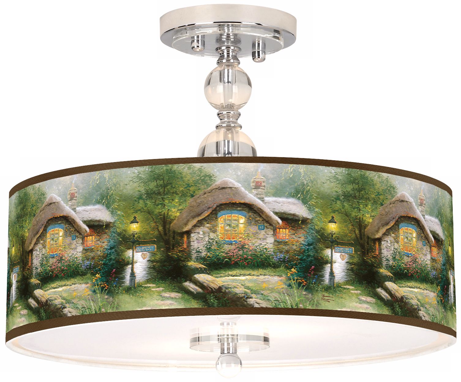 Thomas Kinkade Collector’s Cottage 16" Ceiling Light