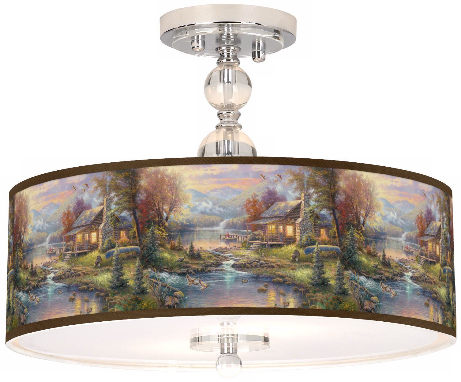 Thomas Kinkade Nature's Paradise 16" Ceiling Light