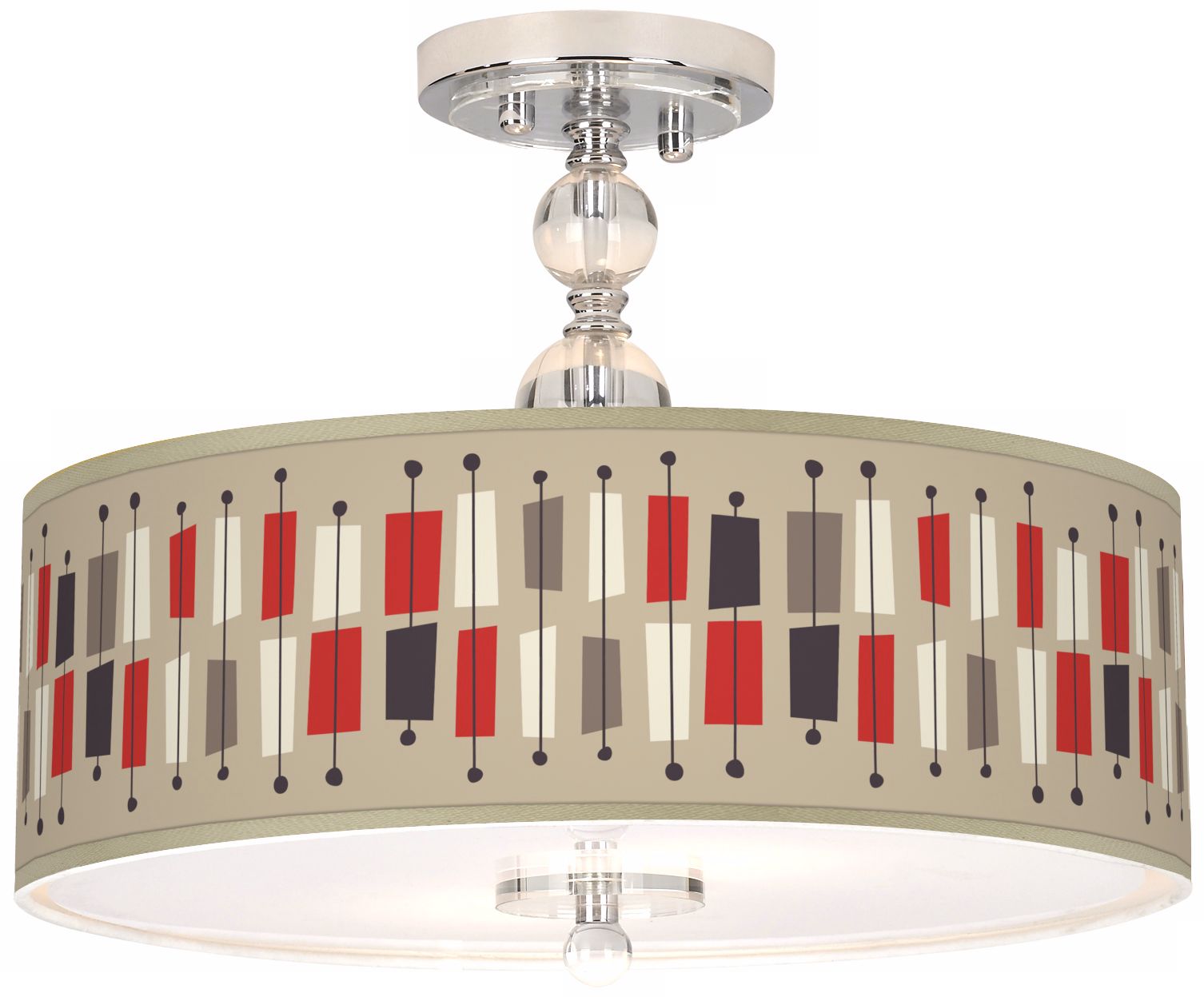 Bounce Giclee 16" Wide Semi-Flush Ceiling Light