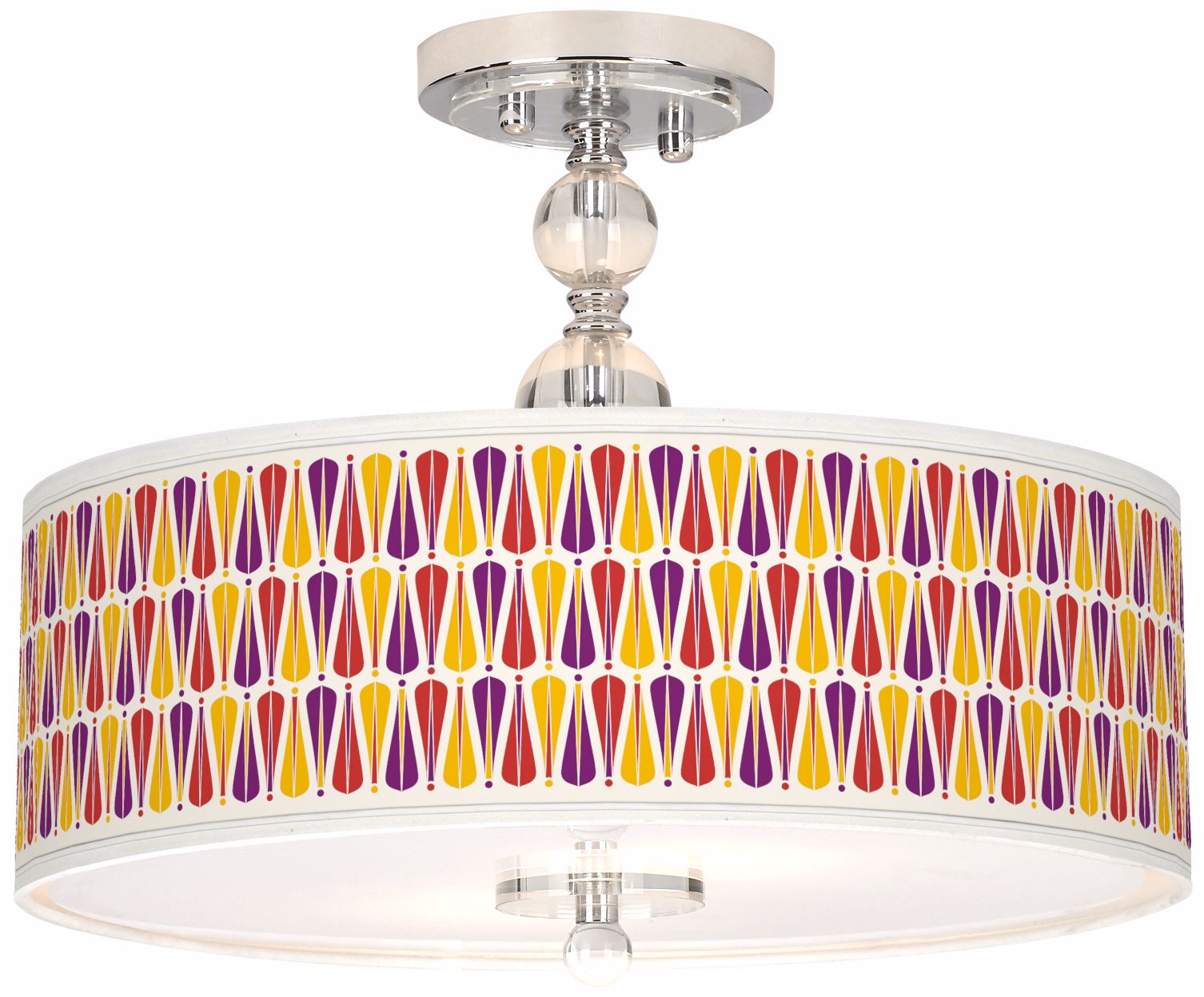 Hinder Giclee 16" Wide Semi-Flush Ceiling Light