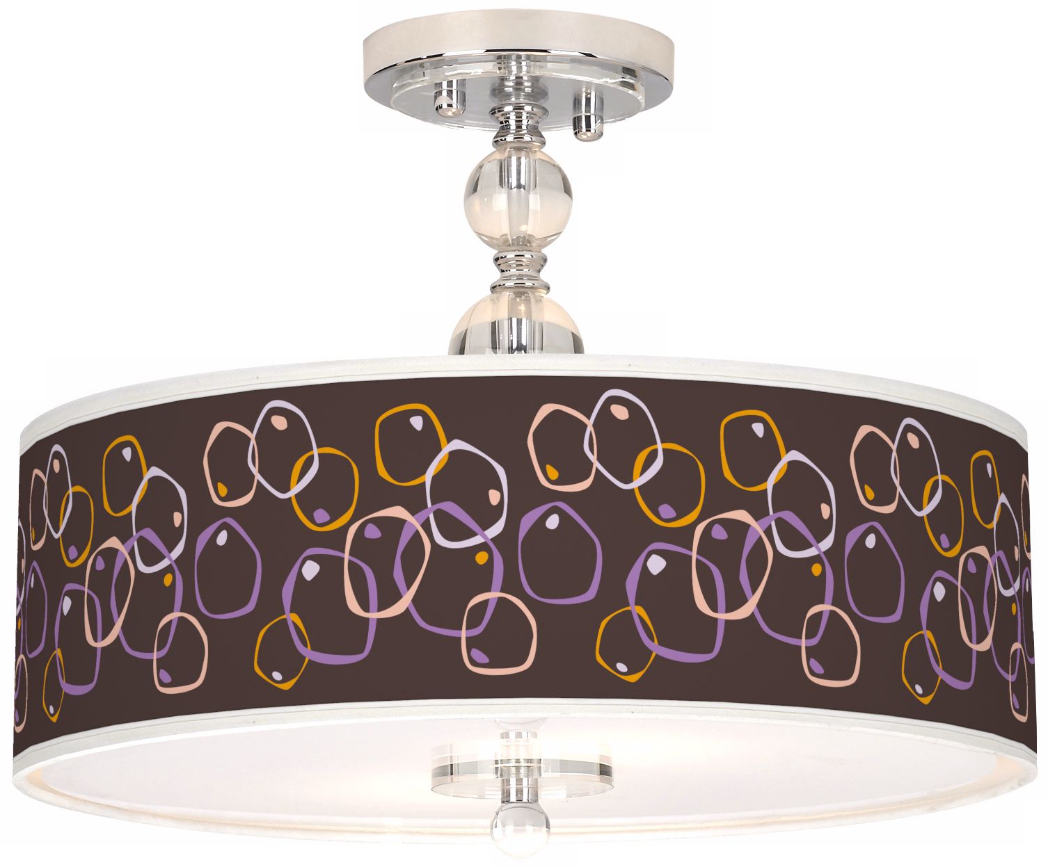 Linger Giclee 16" Wide Semi-Flush Ceiling Light