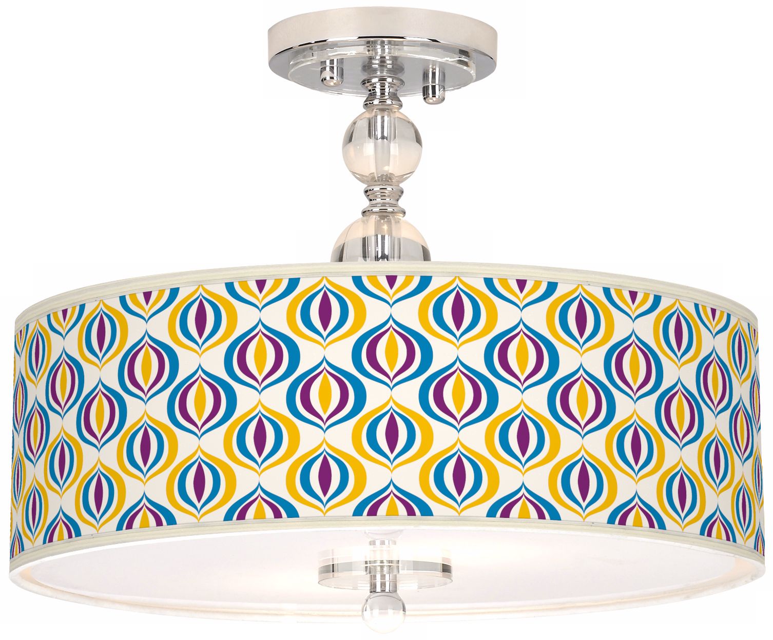 Scatter Giclee 16" Wide Semi-Flush Ceiling Light
