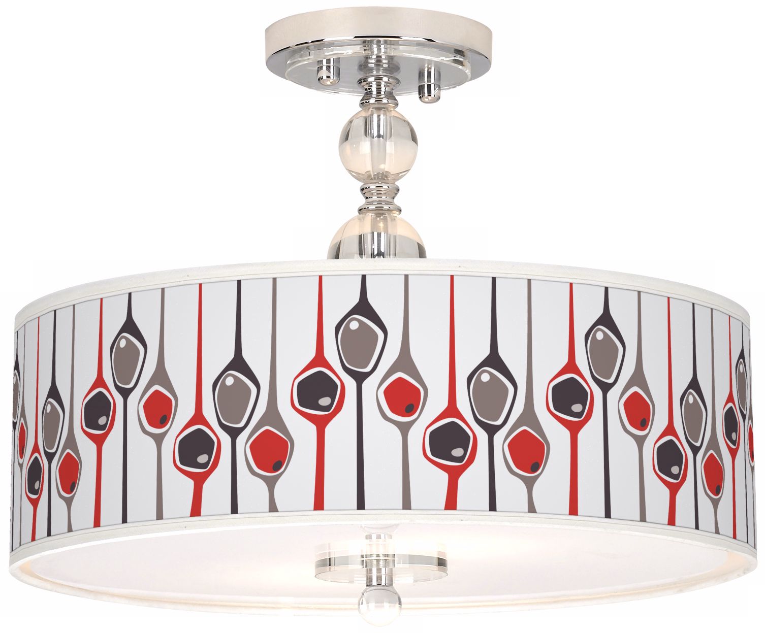 Shutter Giclee 16" Wide Semi-Flush Ceiling Light