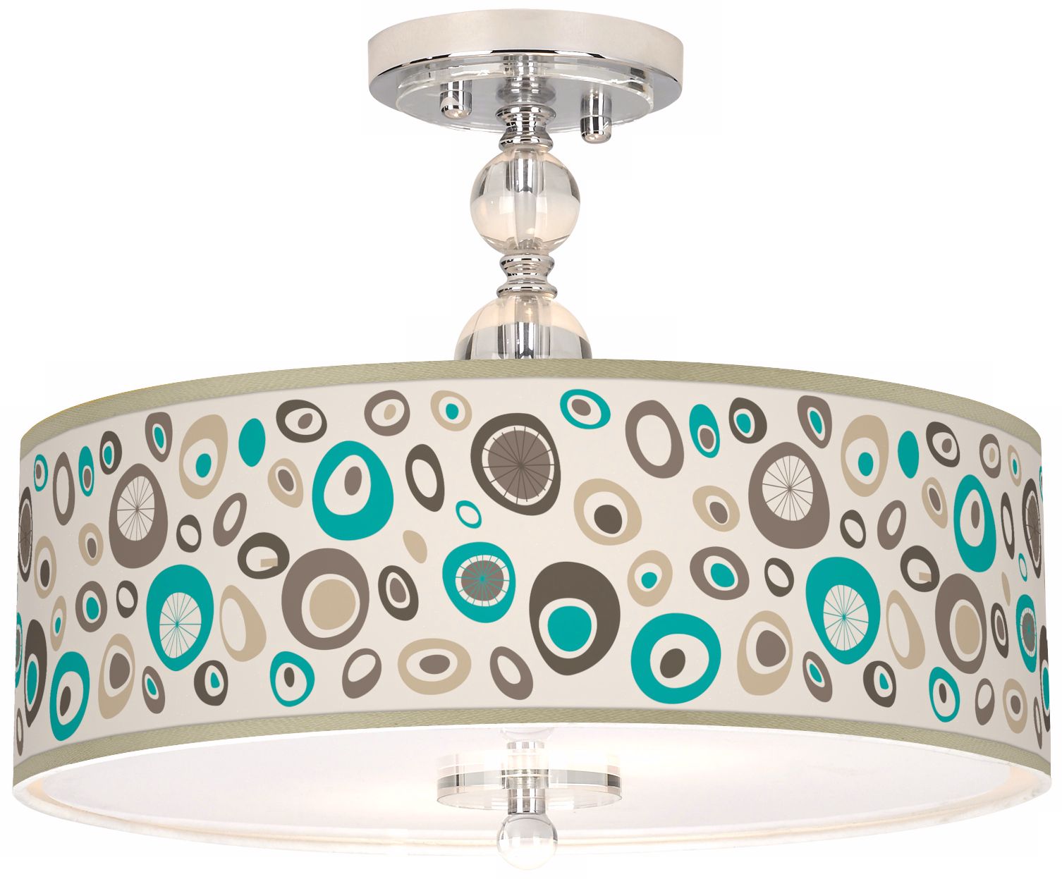 Stammer Giclee 16" Wide Semi-Flush Ceiling Light