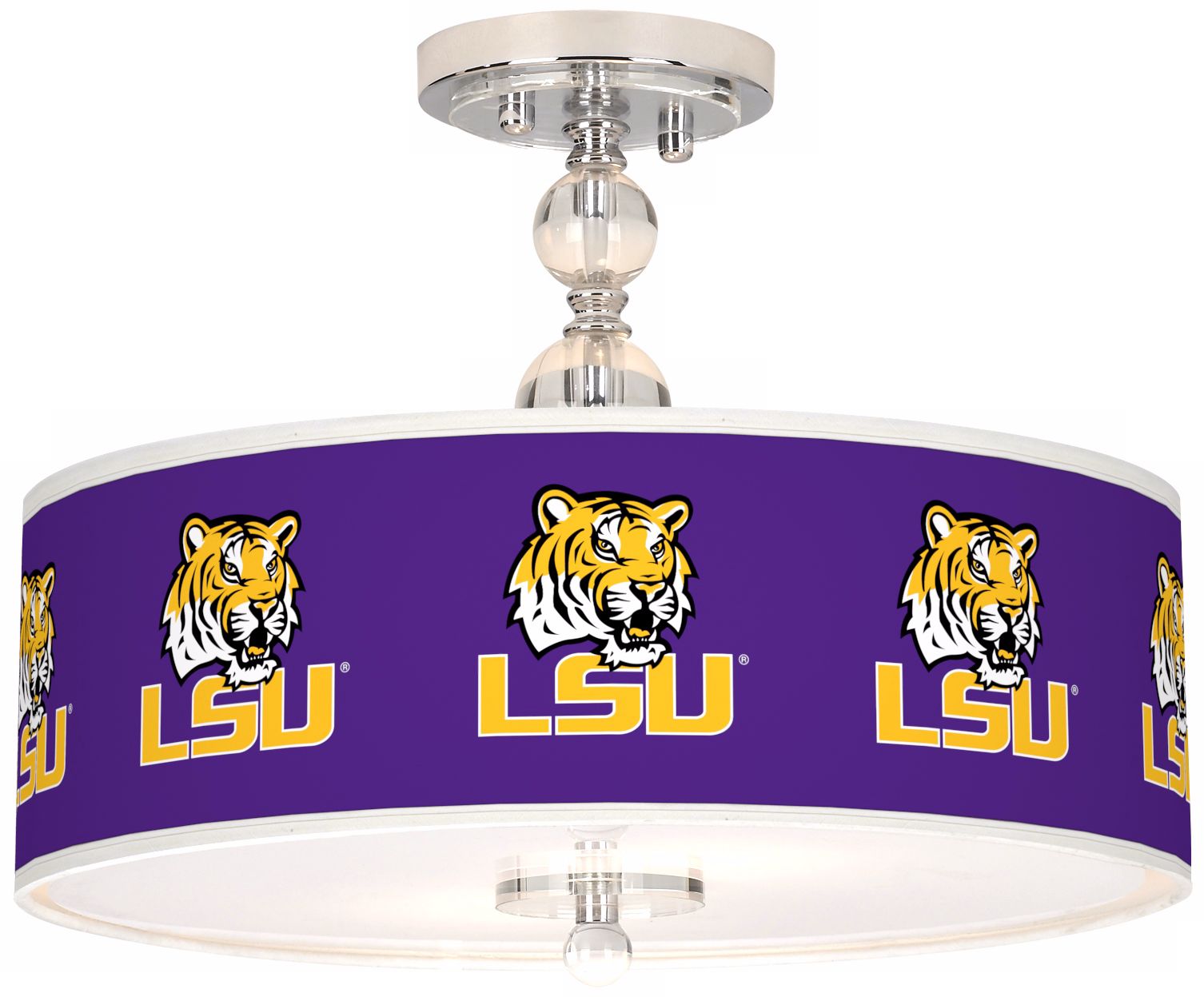 Louisiana State University 16" Wide Semi-Flush Ceiling Light