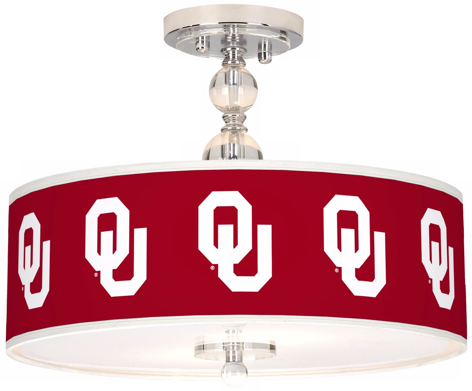 The University of Oklahoma 16" Wide Semi-Flush Ceiling Light