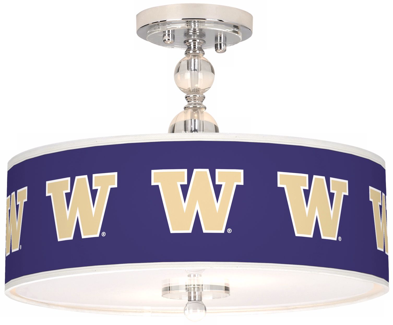 University of Washington 16" Wide Semi-Flush Ceiling Light