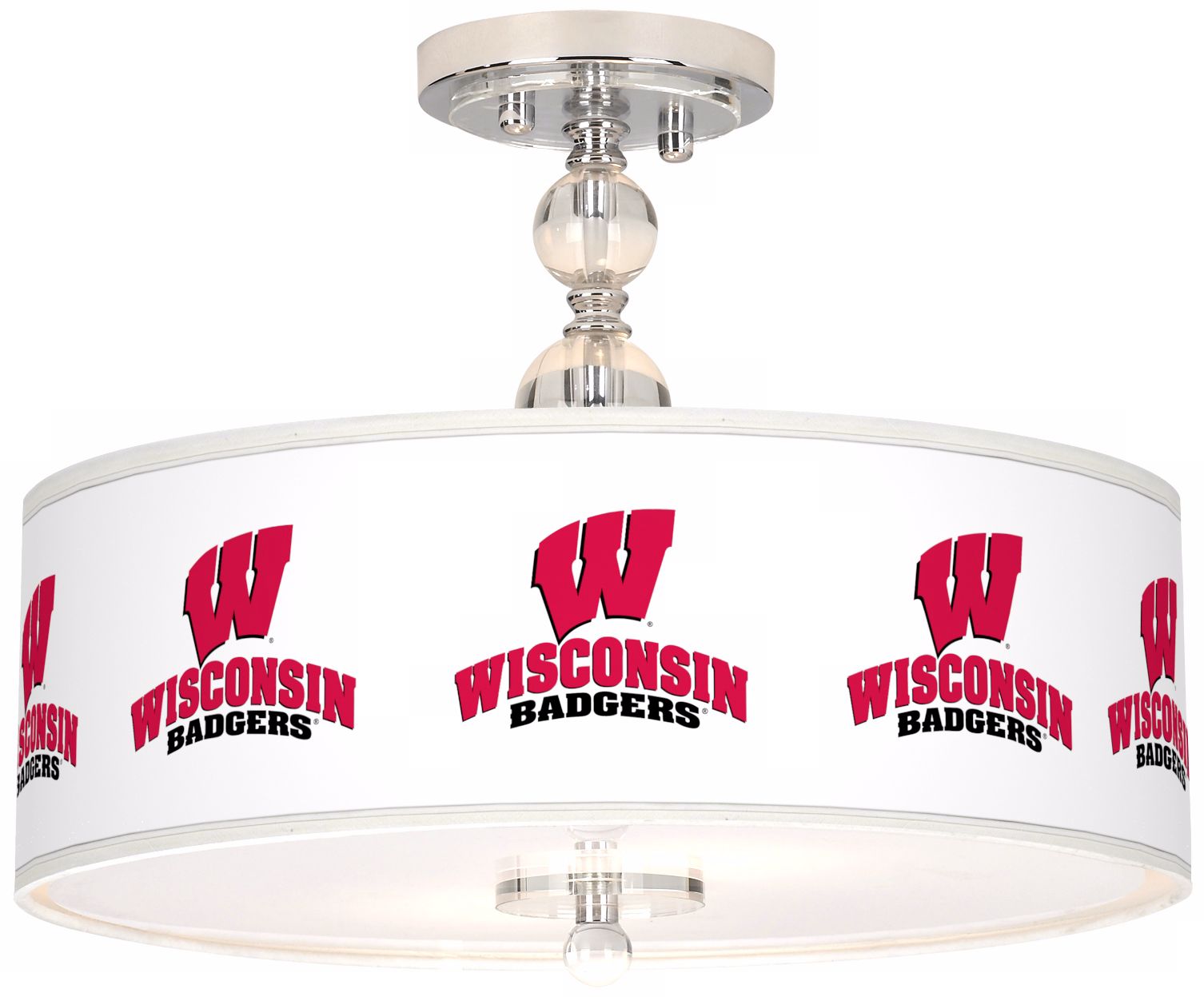 University of Wisconsin 16" Wide Semi-Flush Ceiling Light