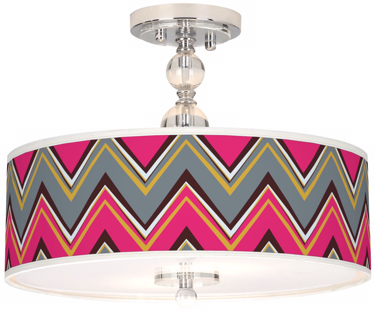 Stacy Garcia Chevron Pride Pink 16" Wide Ceiling Light