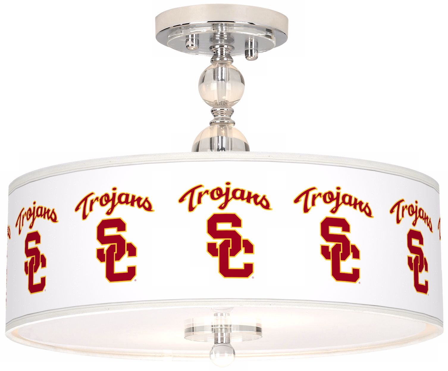 USC Trojans 16" Wide Semi-Flush Ceiling Light