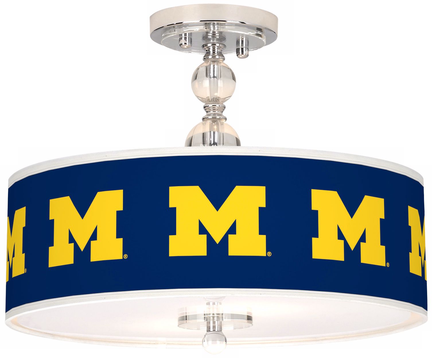 The University of Michigan 16" Wide Semi-Flush Ceiling Light