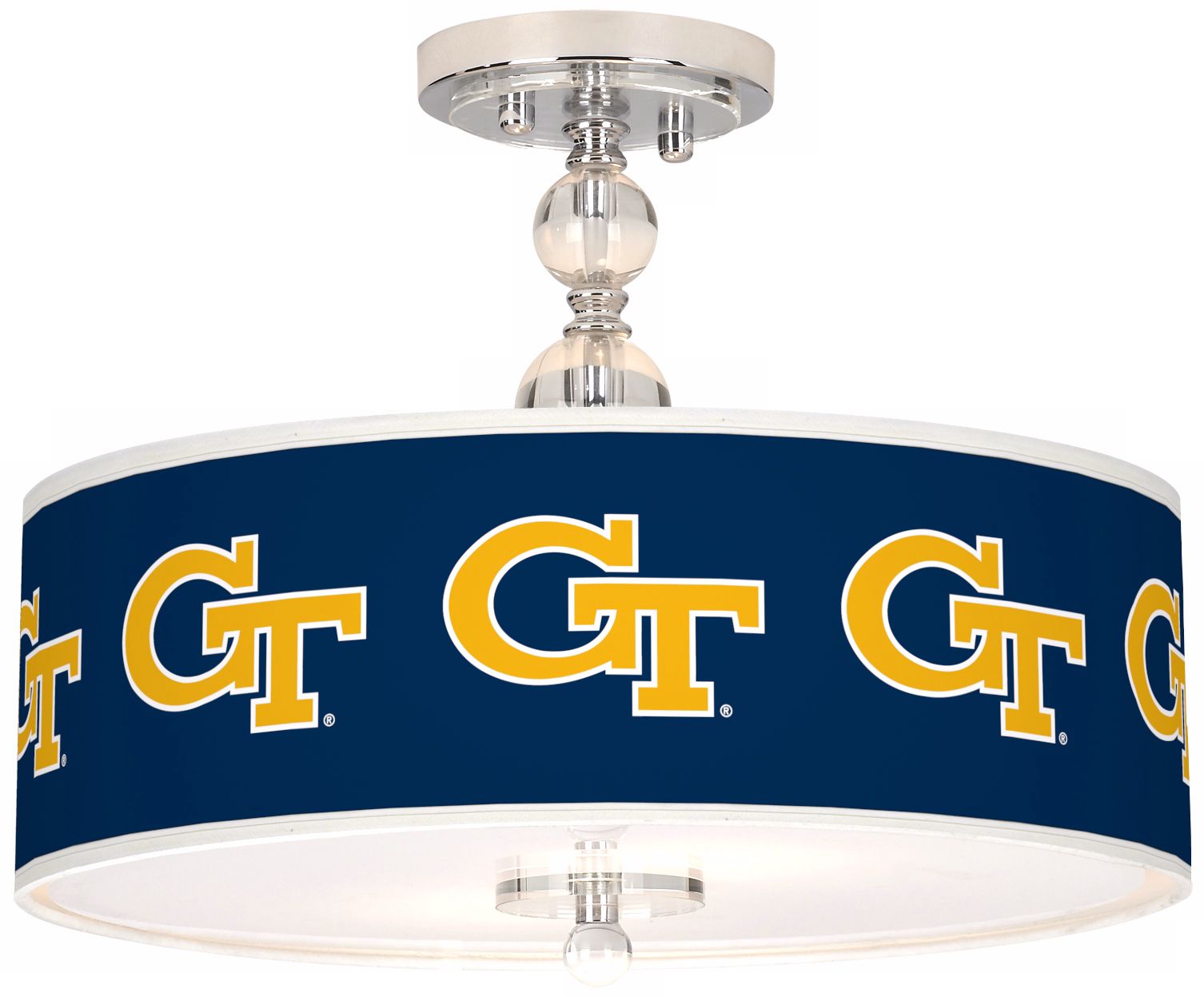 Georgia Tech 16" Wide Semi-Flush Ceiling Light