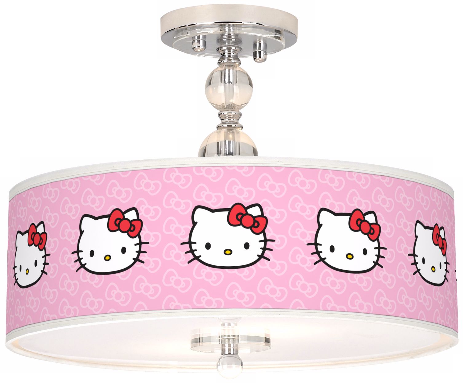Hello Kitty Classic 16" Wide Chrome Ceiling Light