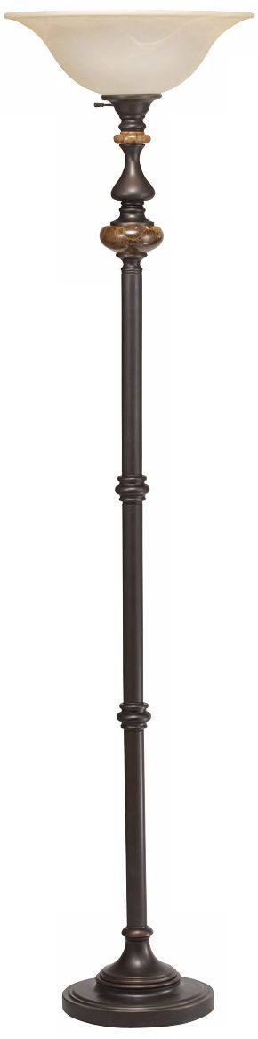 Kichler Clayton Bronze Torchiere Floor Lamp