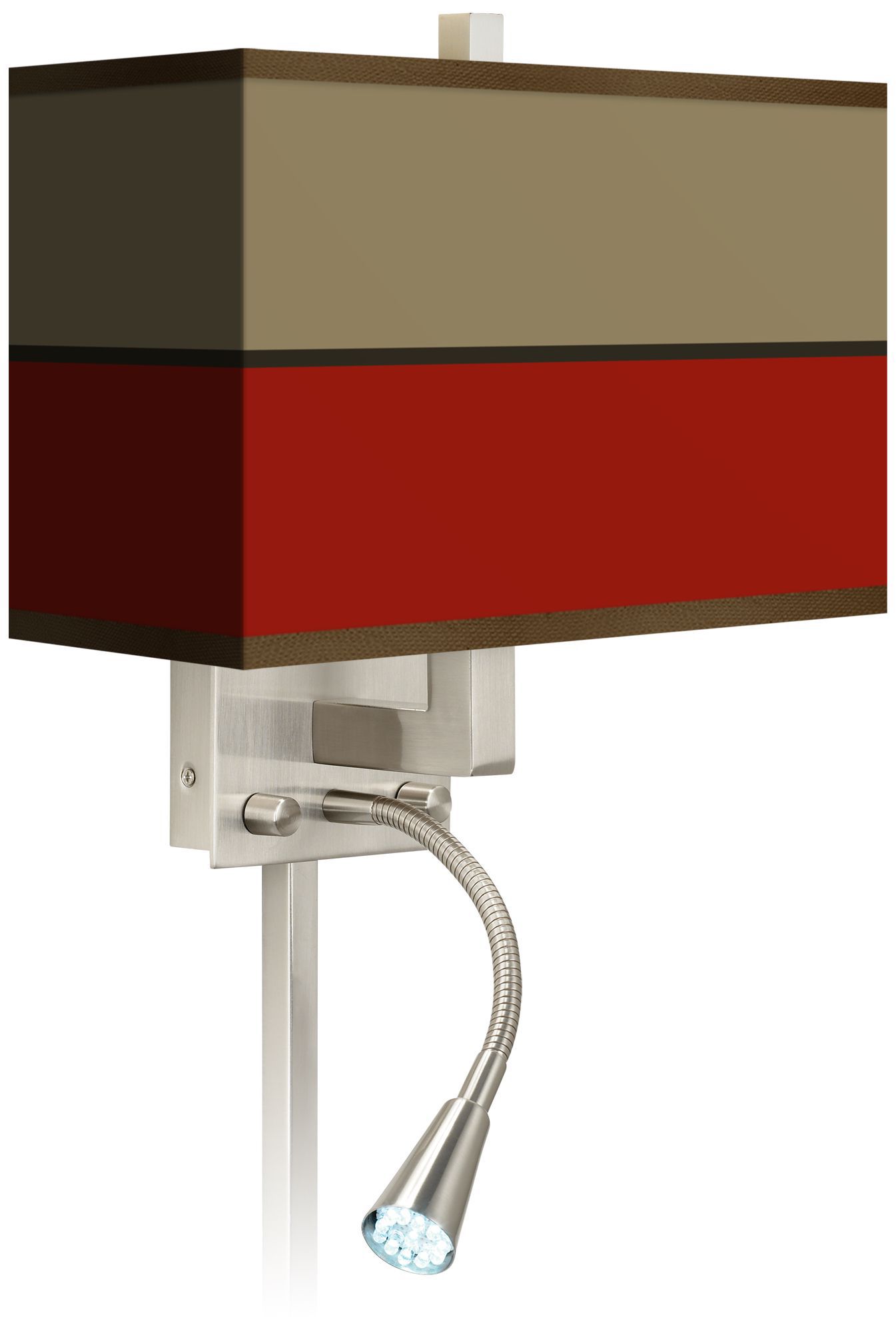 Empire Red Giclee LED Reading Light Plug-In Sconce