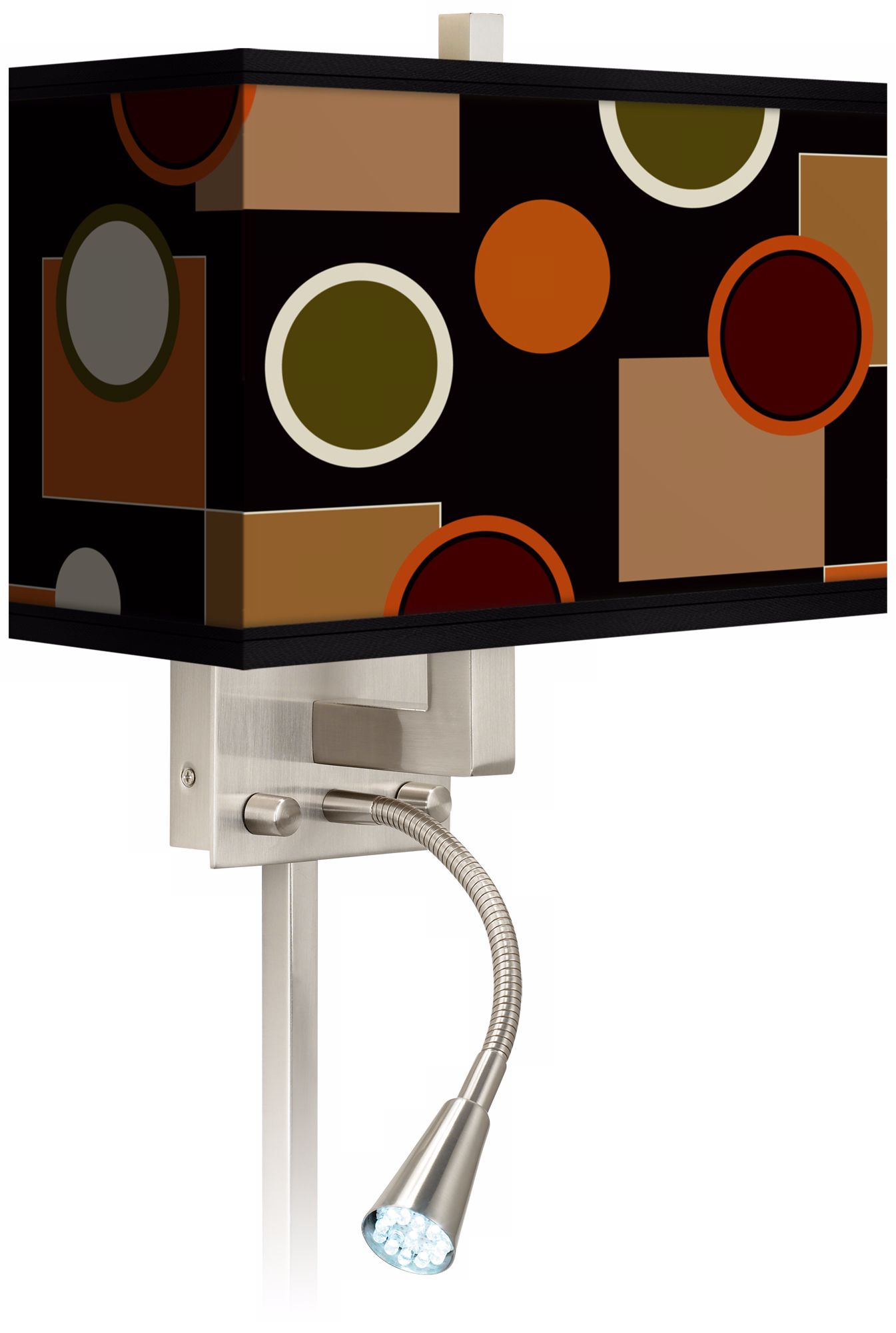 Retro Medley Giclee LED Reading Light Plug-In Sconce