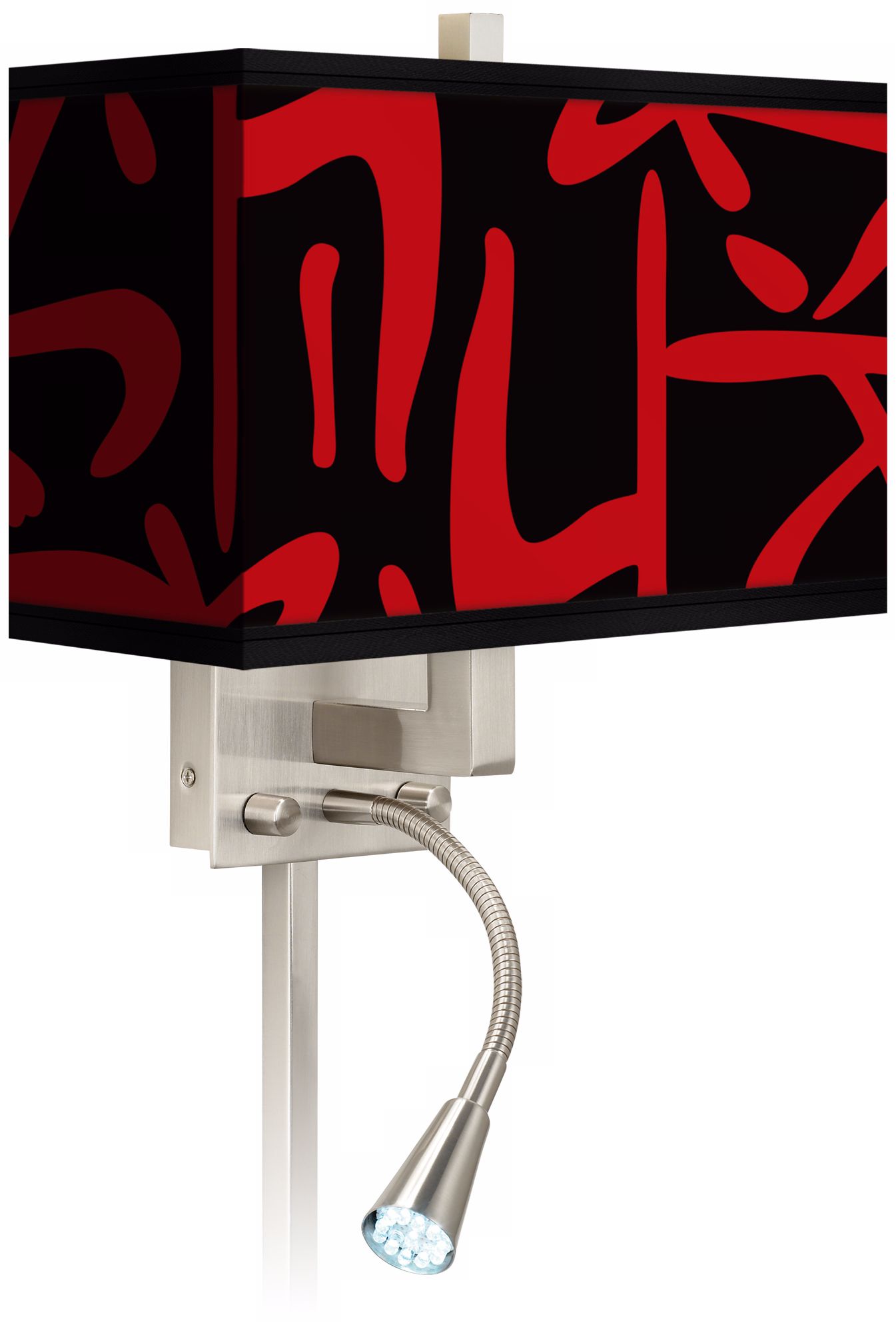 Asian Flair Giclee LED Reading Light Plug-In Sconce