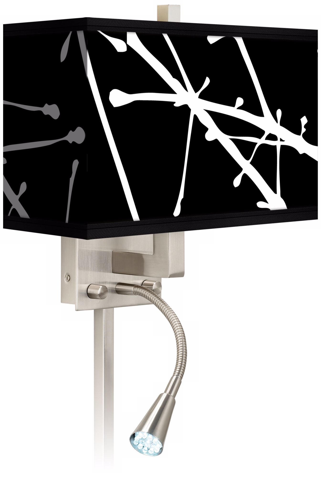 Stacy Garcia Calligraphy Tree Black LED Light Plug-In Sconce