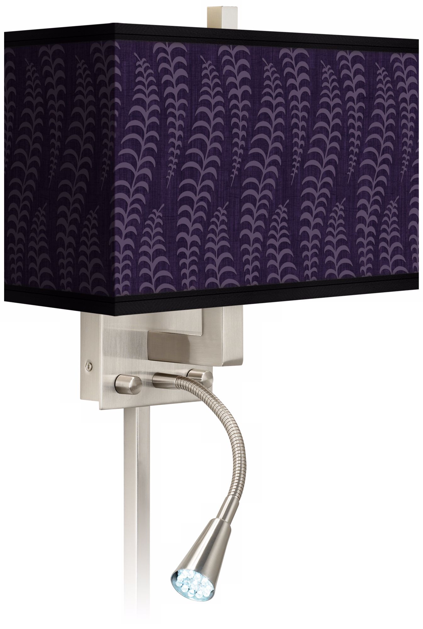 Stacy Garcia Fancy Fern Rich Plum LED Light Plug-In Sconce