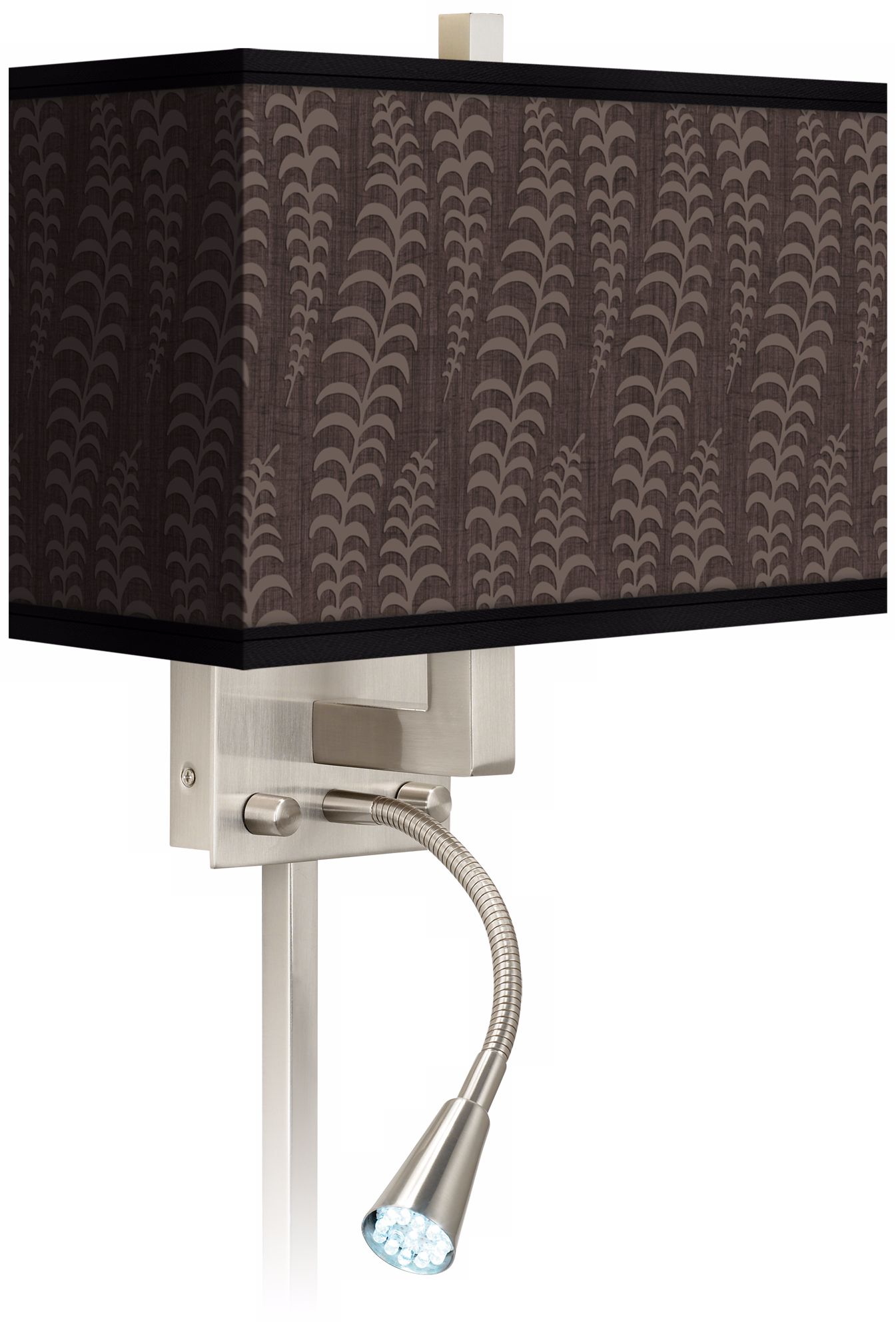Stacy Garcia Fancy Fern Taupe LED Light Plug-In Sconce