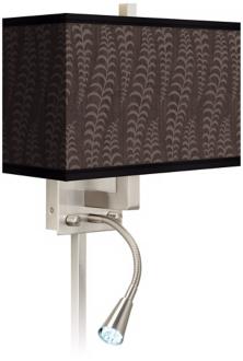 Stacy Garcia Fancy Fern Taupe LED Light Plug In Sconce N8671 P7193